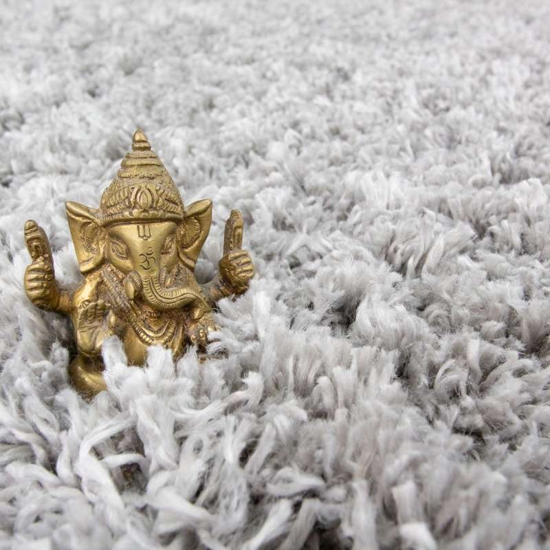 Soft Everyday Silver Shaggy Rug - Image 8