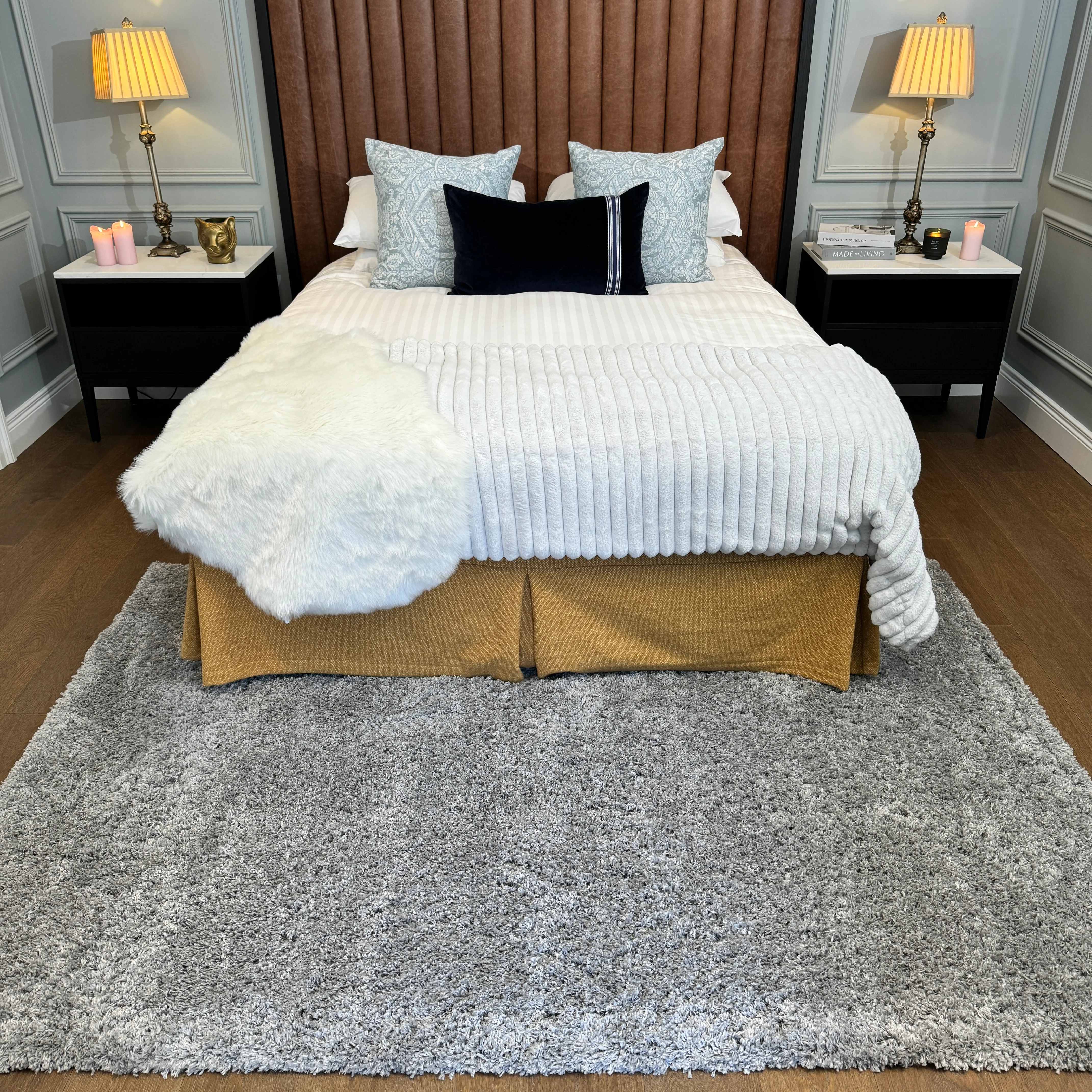 Soft Everyday Silver Shaggy Rug - Image 9