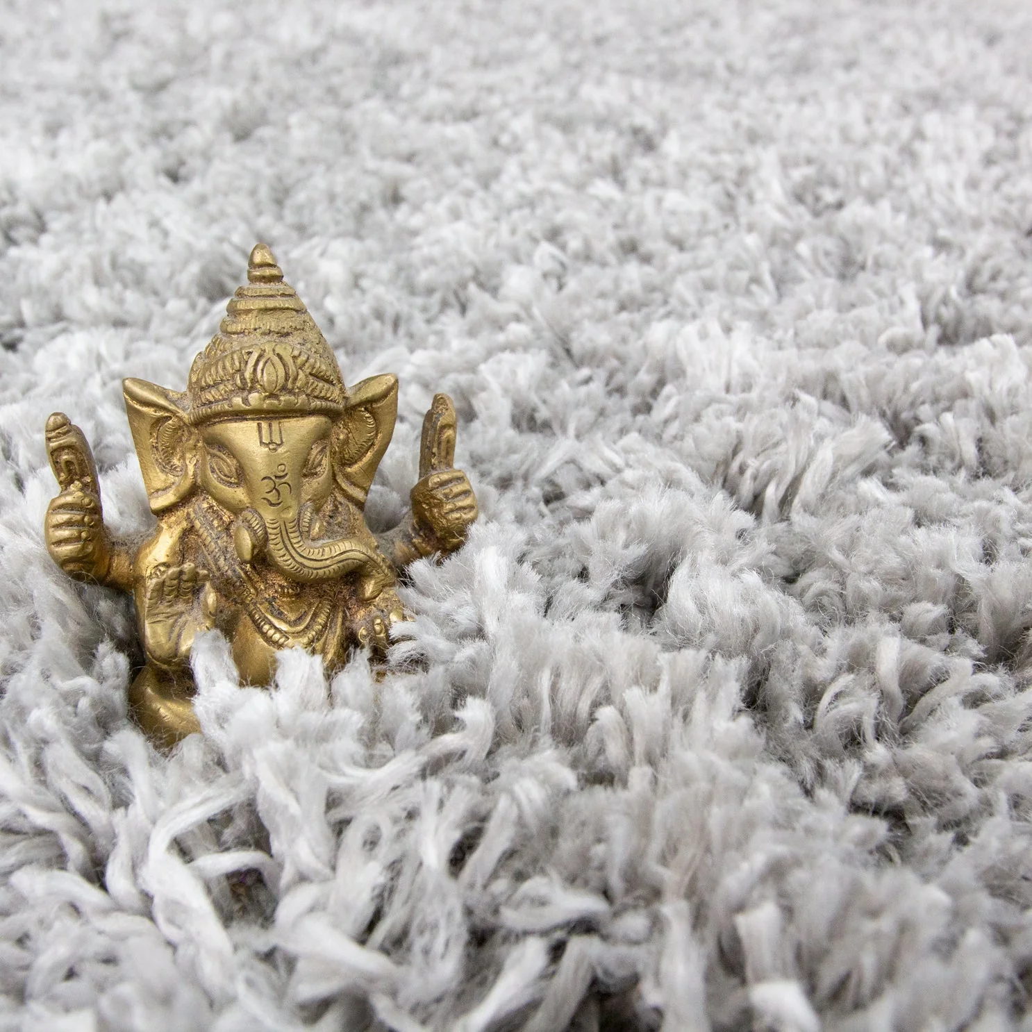 Soft Everyday Silver Shaggy Runner Rug - Image 4