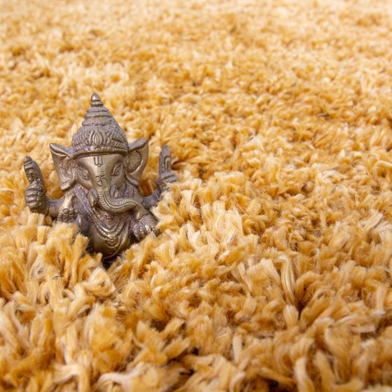 Soft Everyday Yellow Shaggy Runner Rug - Image 3