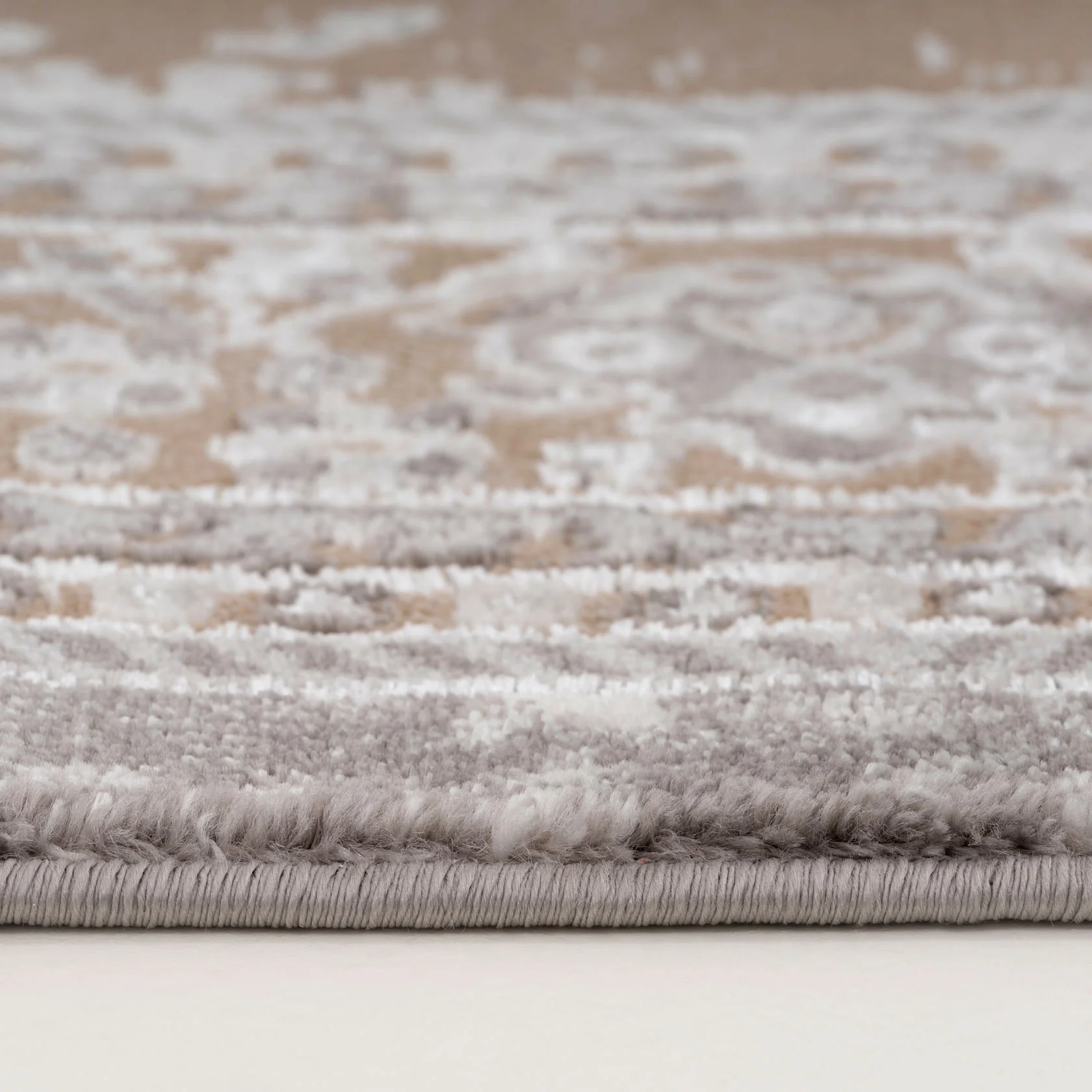 Traditional Distressed Beige Runner Rug - Image 3