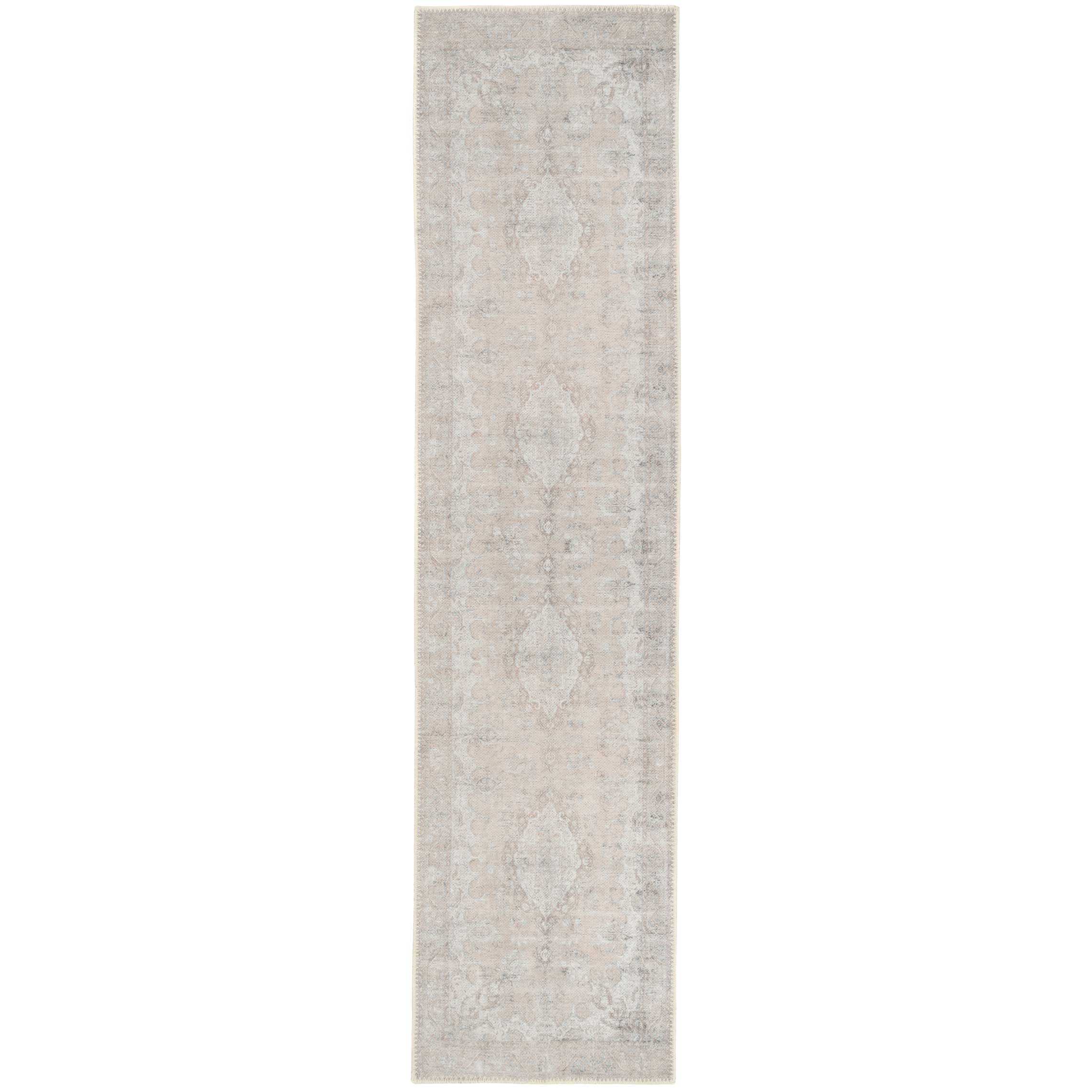 Flatwoven Washable Traditional Distressed Beige Rug - Zoe - Image 13