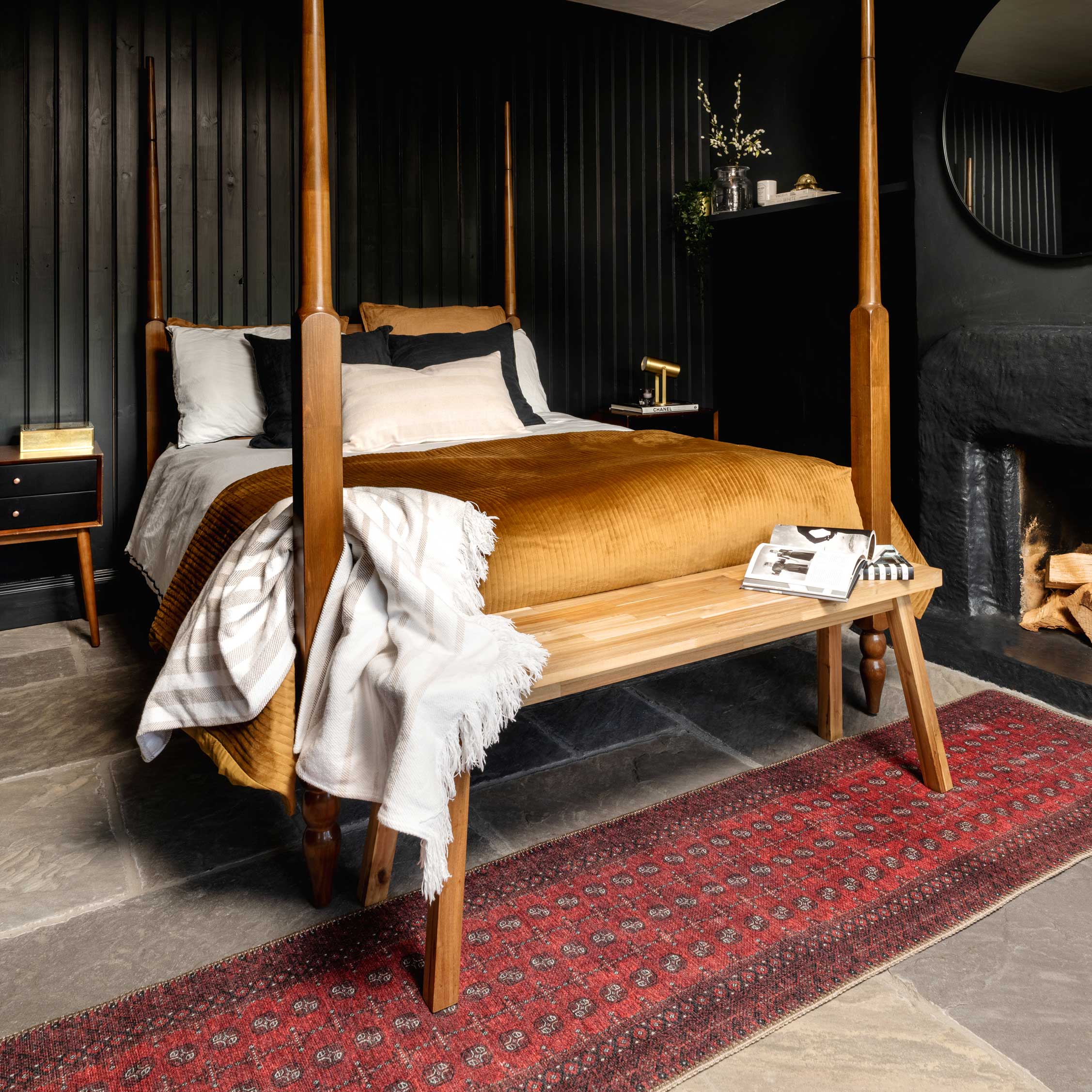 Flatwoven Washable Traditional Red Oriental Rug - Bannon - Image 4