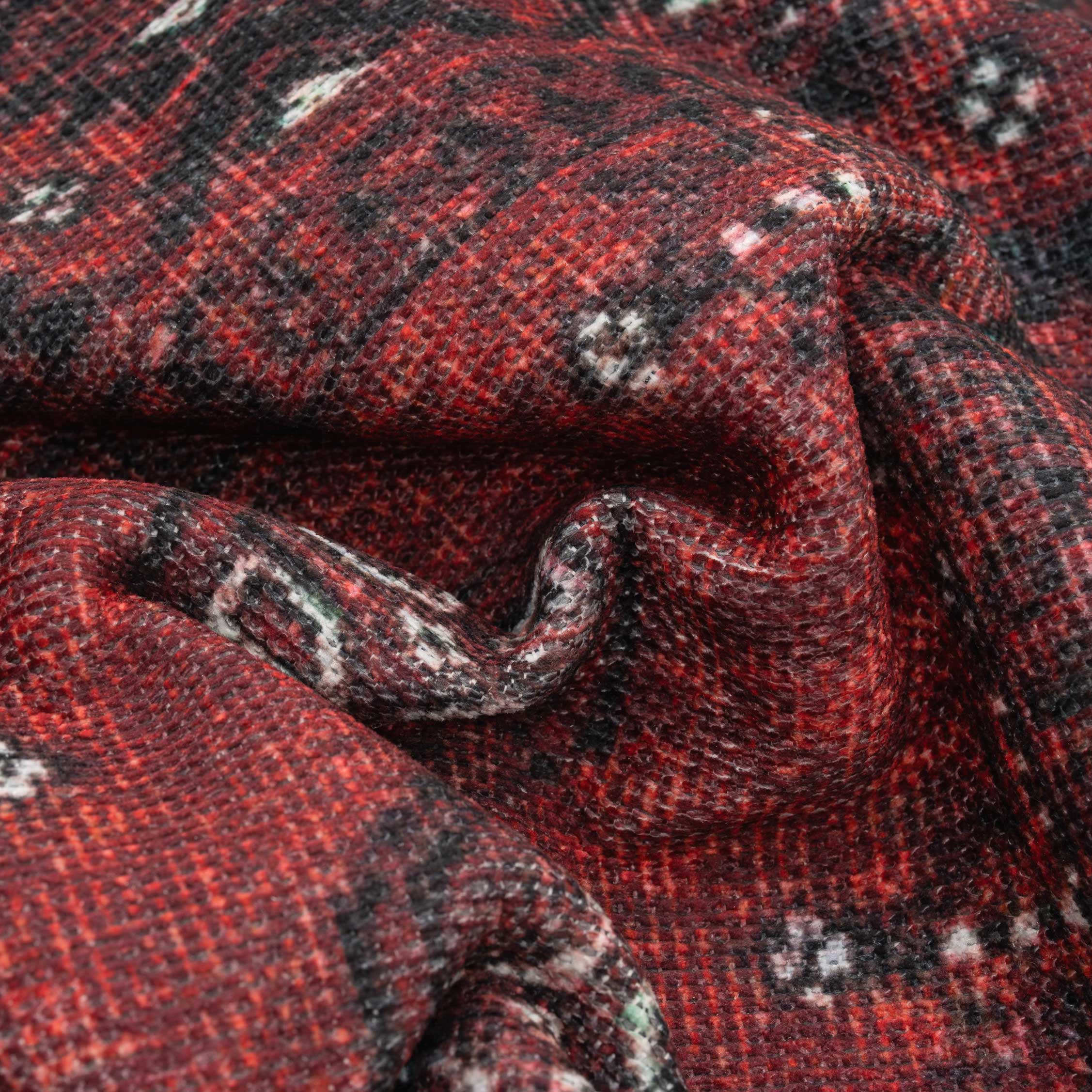 Flatwoven Washable Traditional Red Oriental Runner - Bannon - Image 4