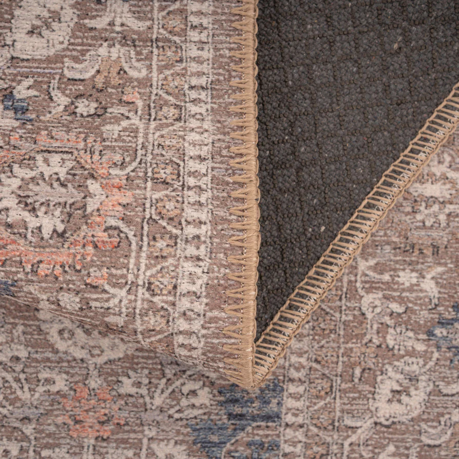 Flatwoven Washable Vintage Floral Runner - Macie - Image 7