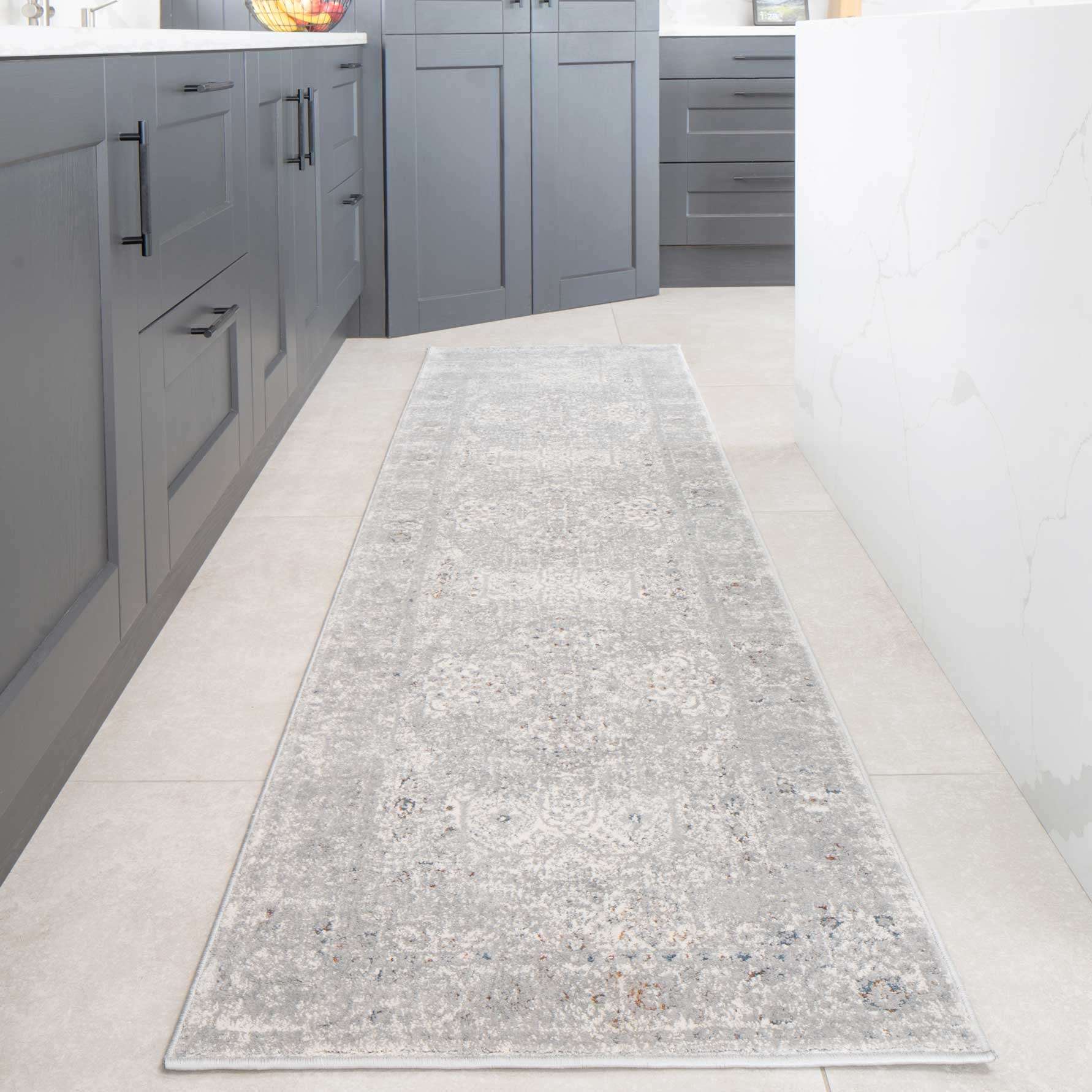 Vintage Grey Washed Effect Living Room Rug - Frank - Image 7