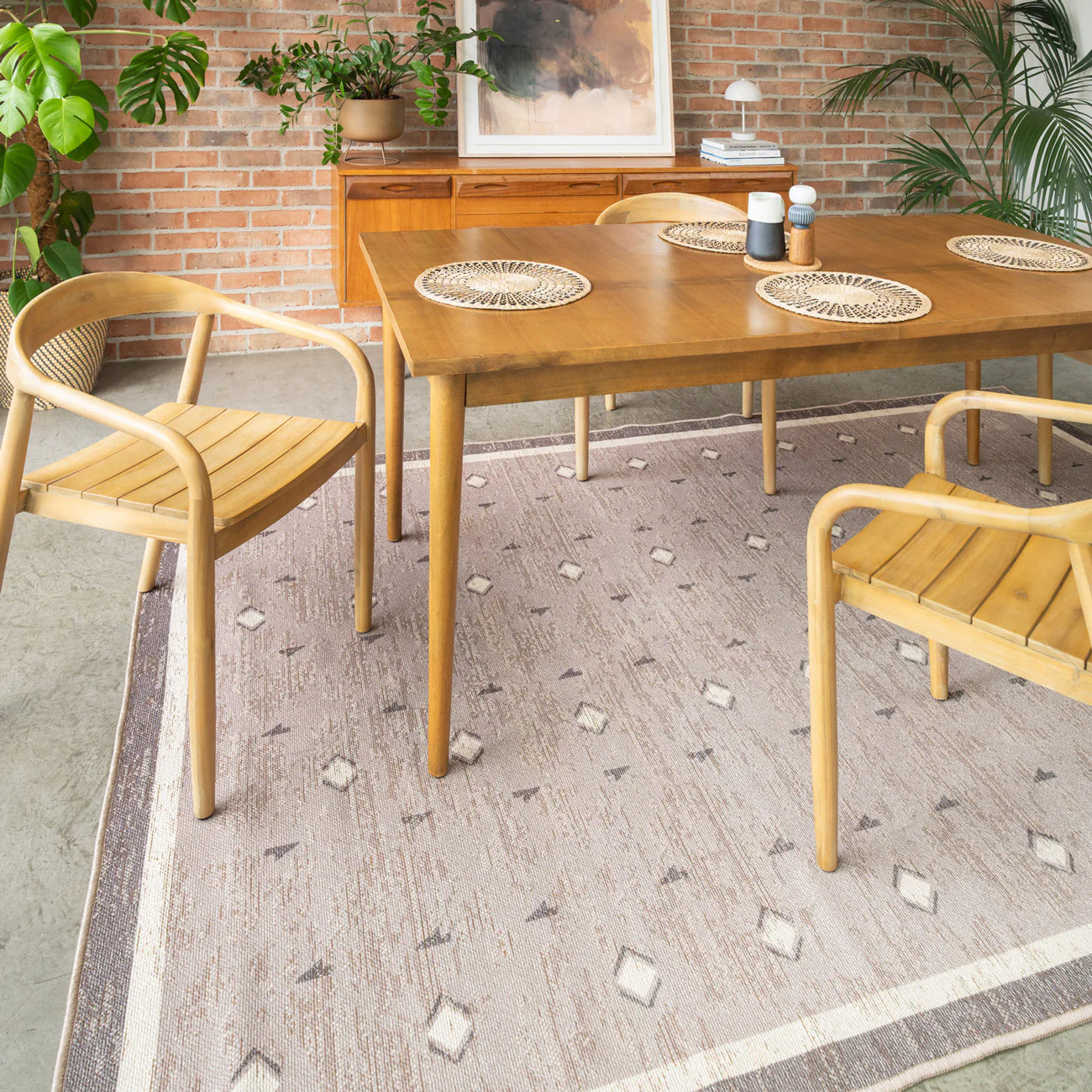 Washable Beige Berber Jute Style Rug - Lula - Image 4