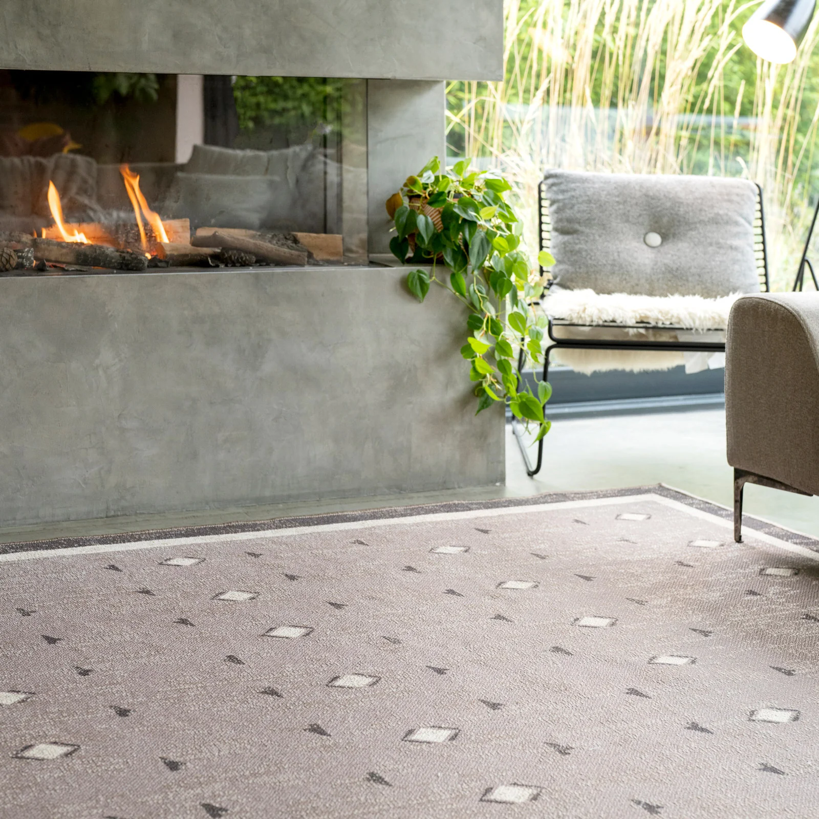 Washable Beige Berber Jute Style Rug - Lula - Image 5