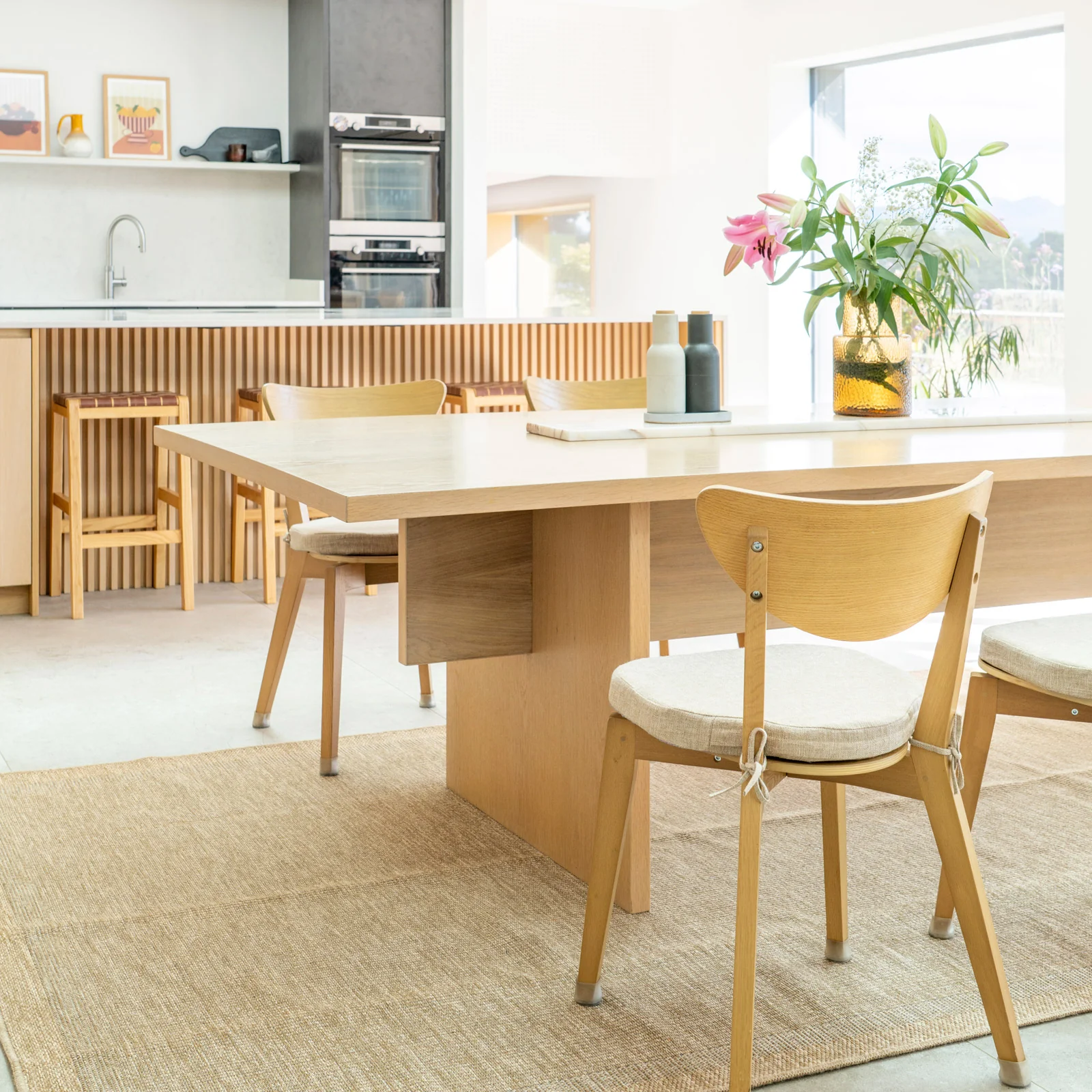 Washable Beige Border Jute Style Rug - Rayna - Image 3