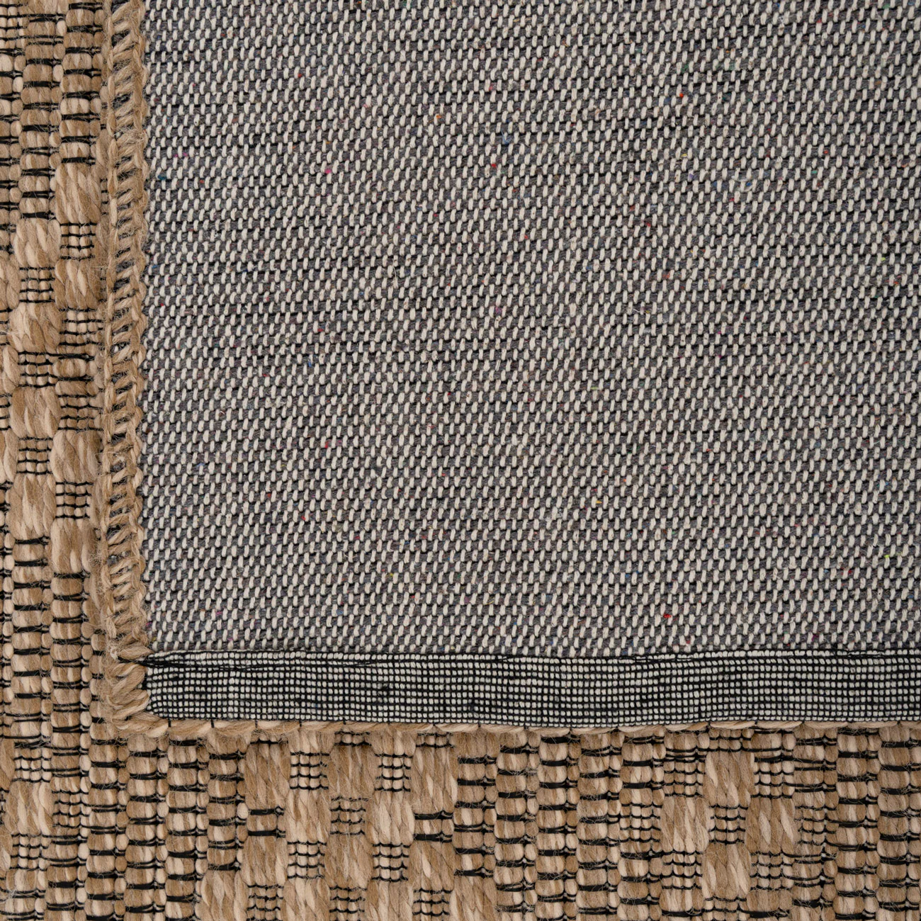 Washable Beige Diamond Jute Style Runner - Thea - Image 5
