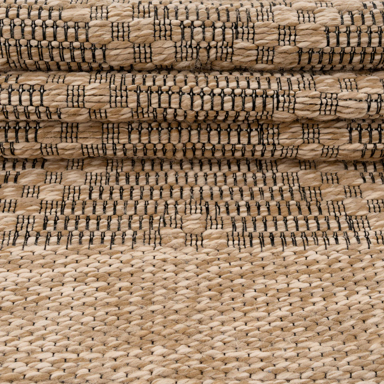 Washable Beige Diamond Jute Style Runner - Thea - Image 7