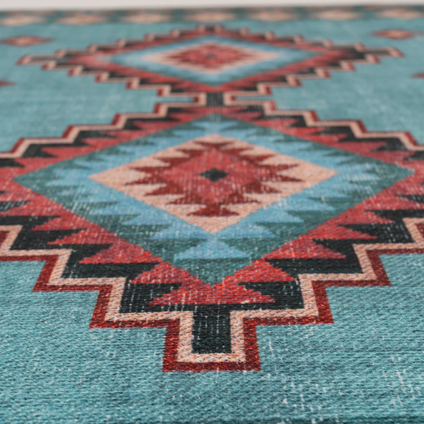 Washable Blue Berber Style Rug - Yasmine - Image 7