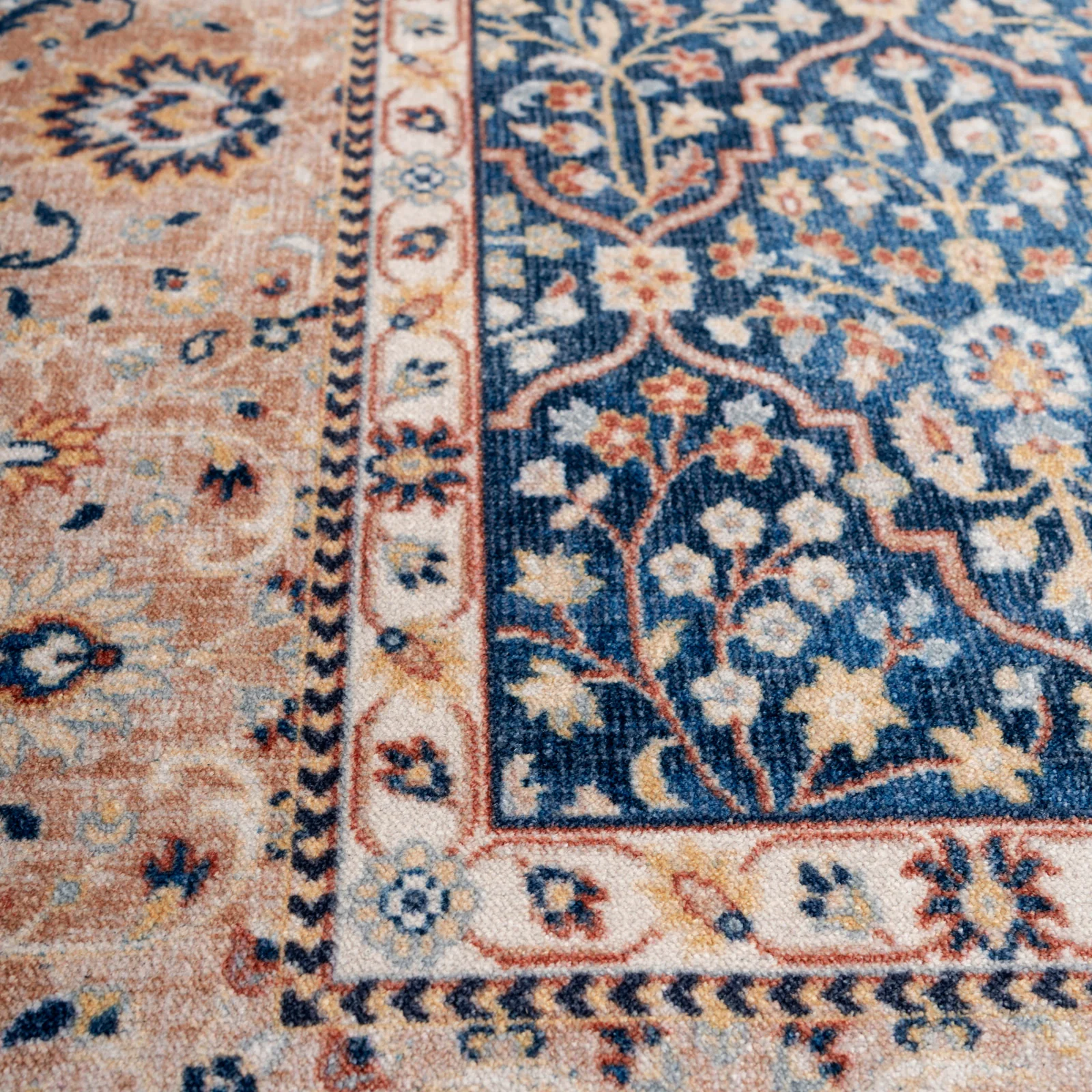 Washable Blue Persian Style Mat - Leela - Image 5