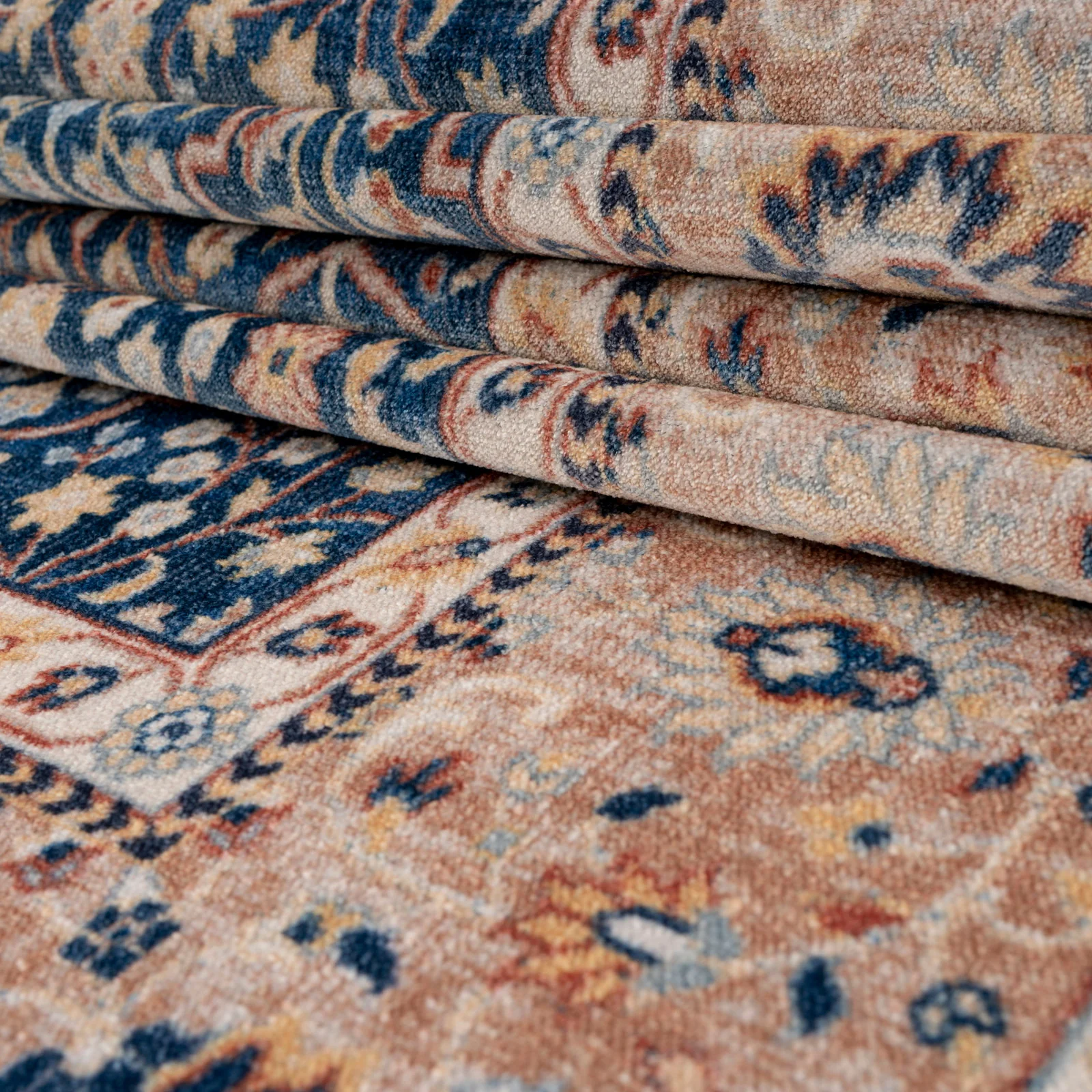 Washable Blue Persian Style Runner - Leela - Image 7