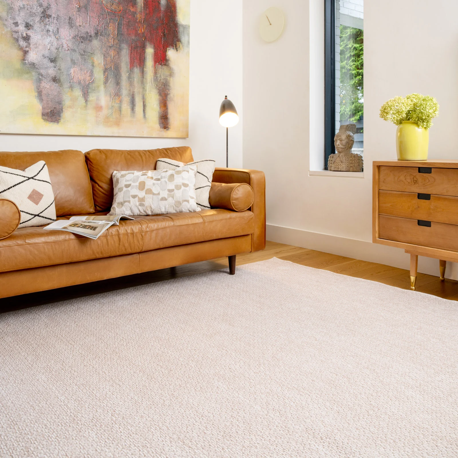 Washable Bobbled Beige Chic Rug - Lucy - Image 5