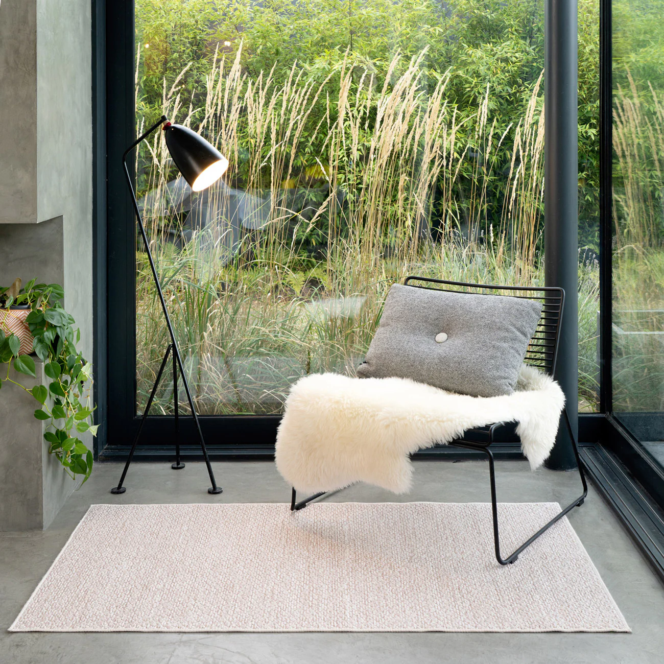 Washable Bobbled Beige Chic Rug - Lucy - Image 6