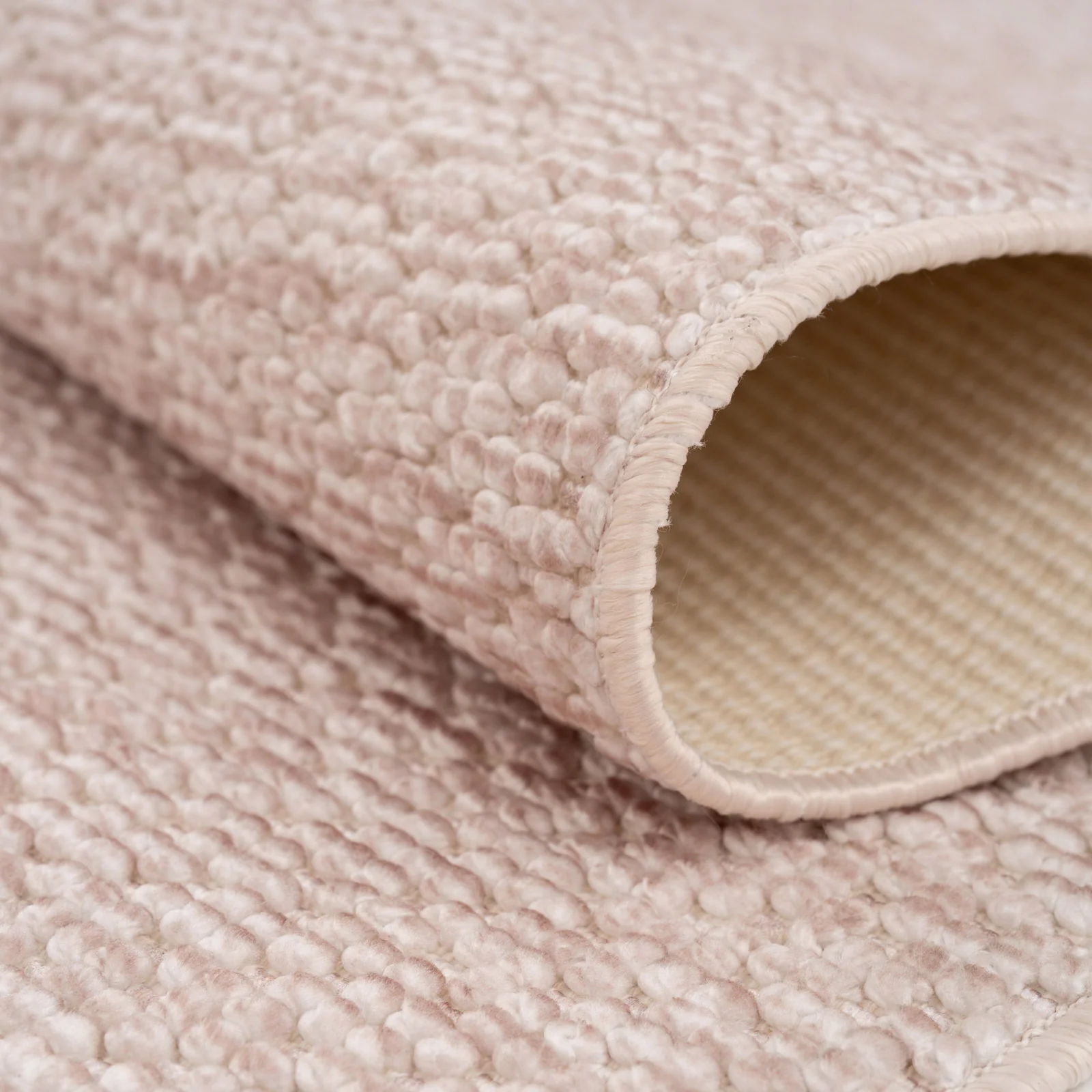 Washable Bobbled Beige Chic Rug - Lucy - Image 12