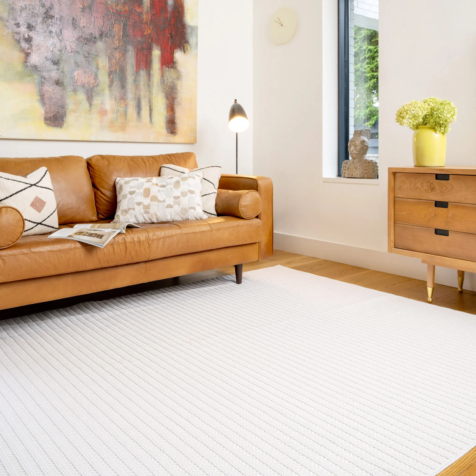 Washable Bobbled Cream Scandi Rug - Olivia - Image 5