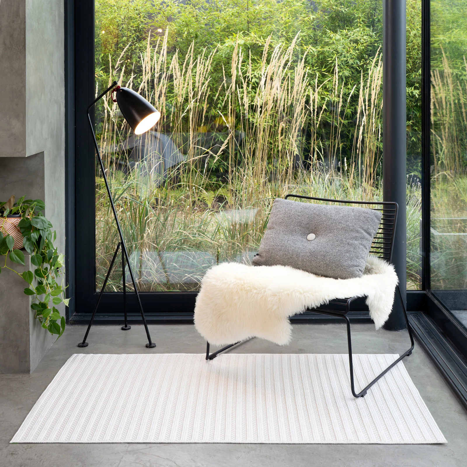 Washable Bobbled Cream Scandi Rug - Olivia - Image 6