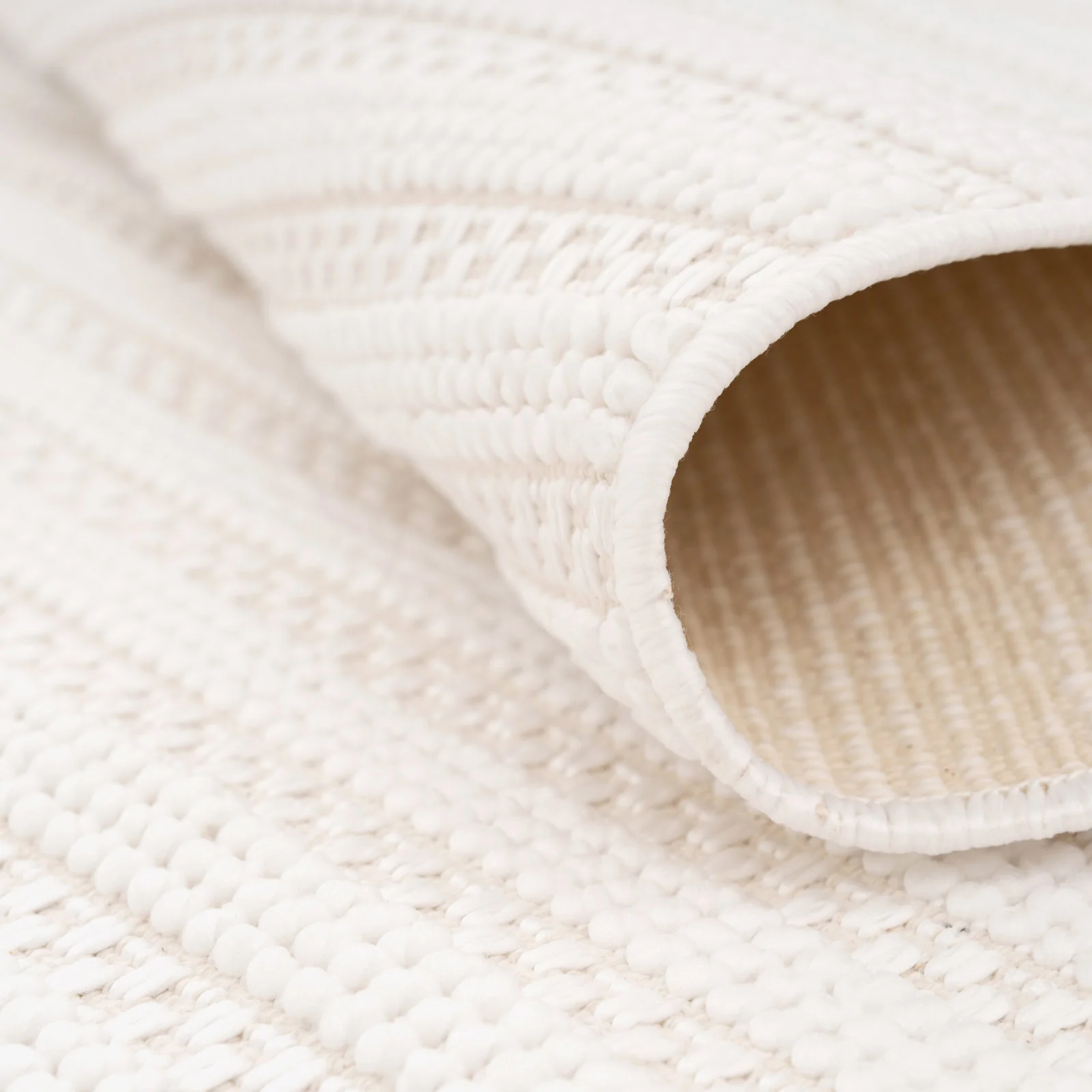 Washable Bobbled Cream Scandi Rug - Olivia - Image 12