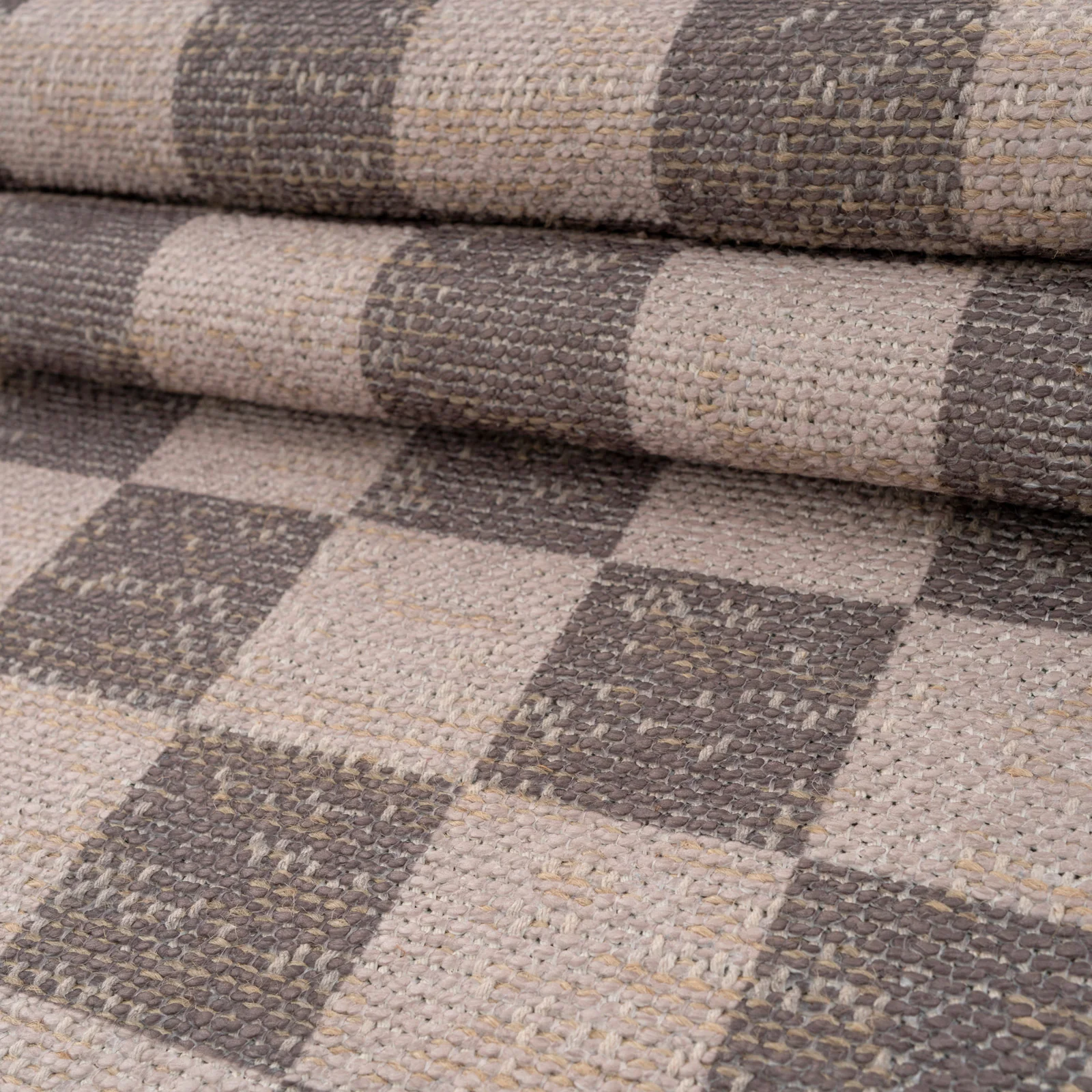 Washable Brown Checkerboard Jute Style Rug - Juno - Image 10