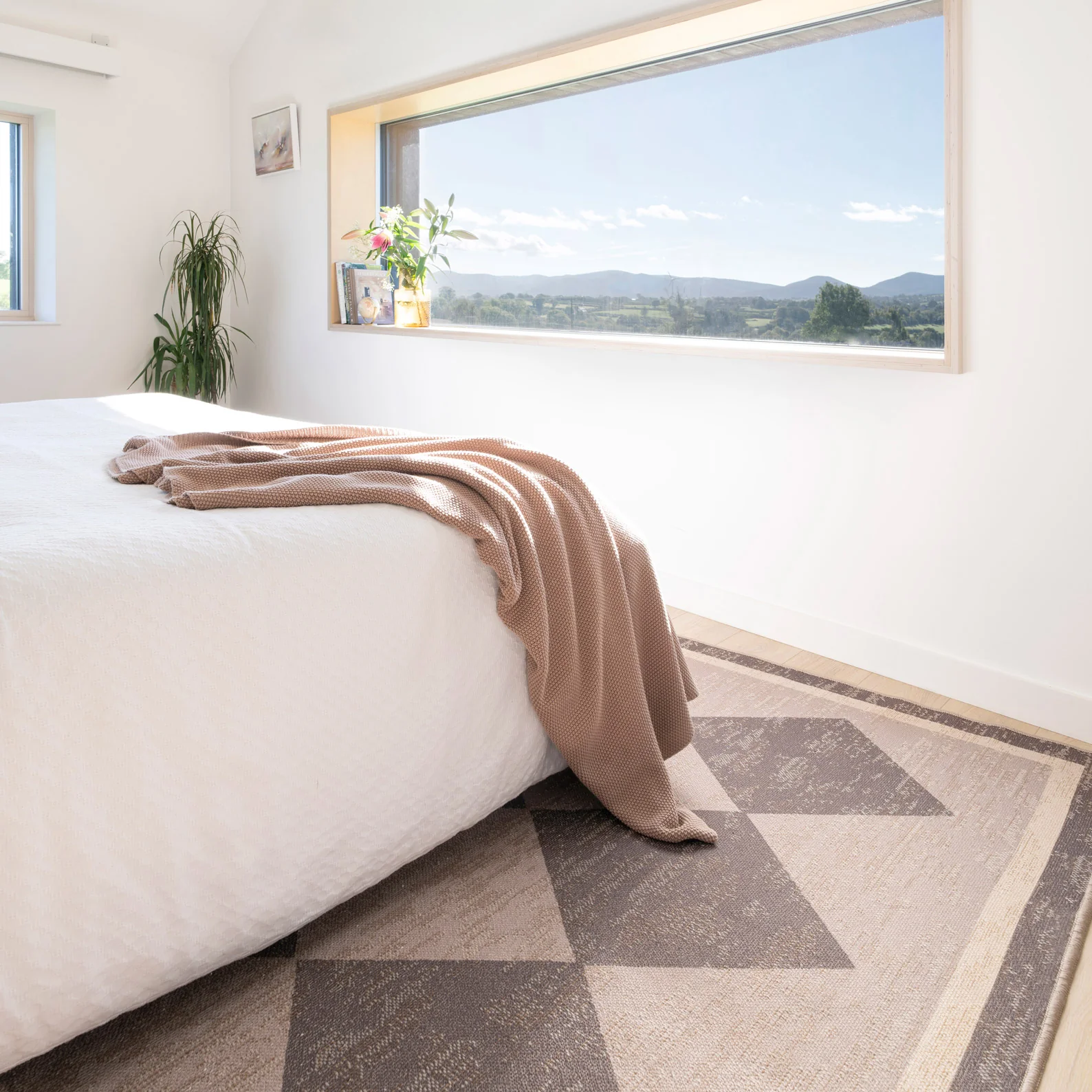 Washable Brown Harlequin Jute Style Rug - Suki - Image 3