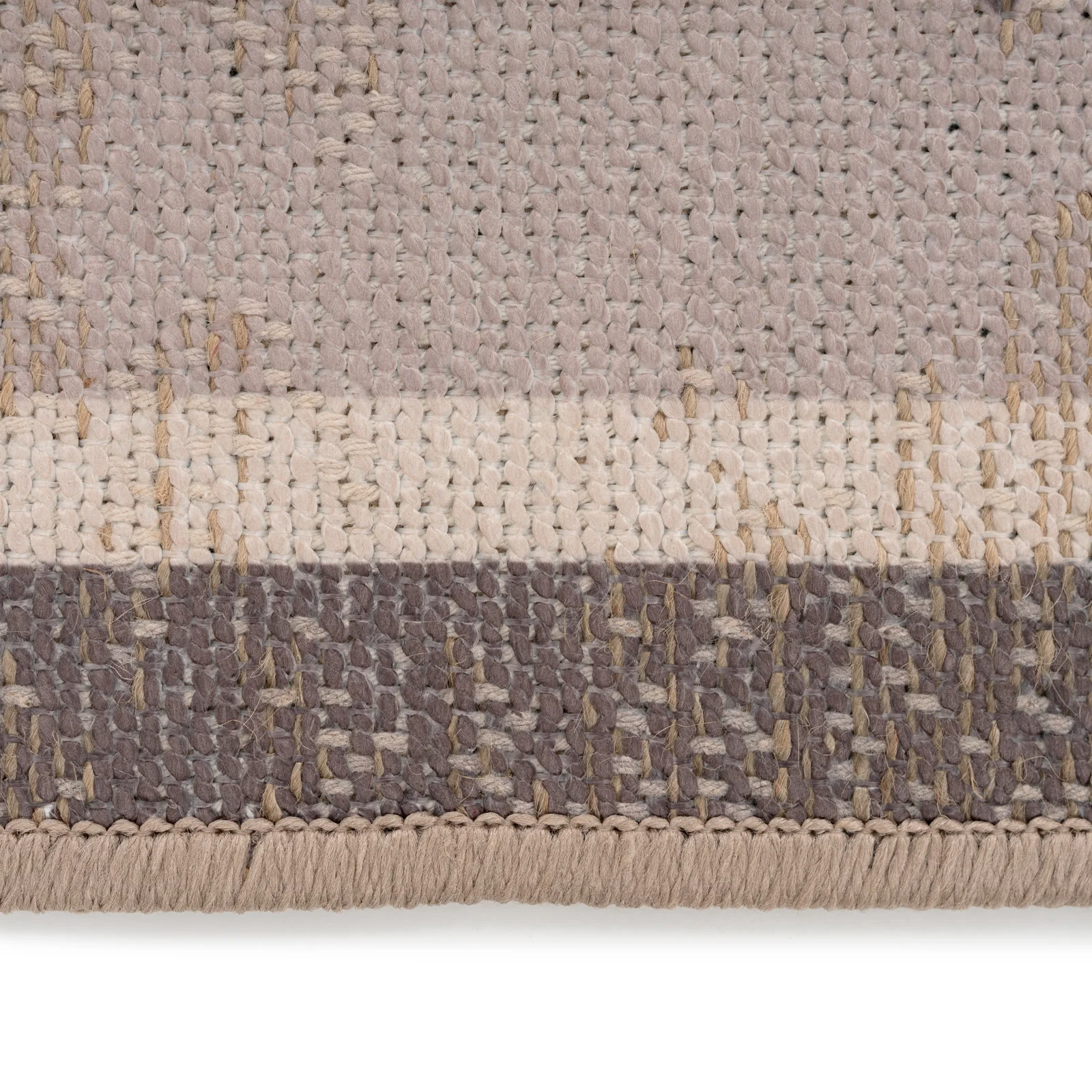 Washable Brown Harlequin Jute Style Runner - Suki - Image 4