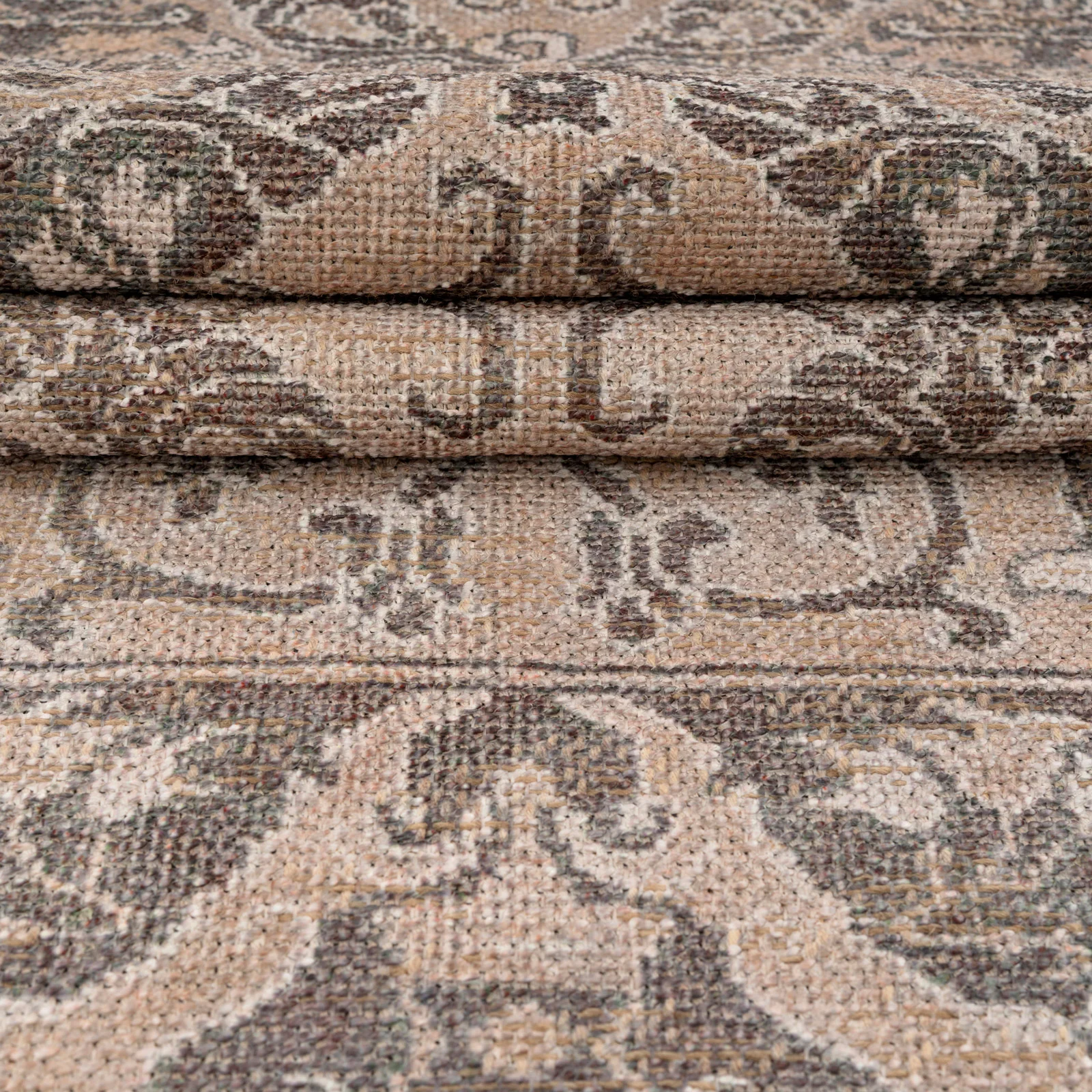 Washable Brown Ornate Jute Style Rug - Eden - Image 10