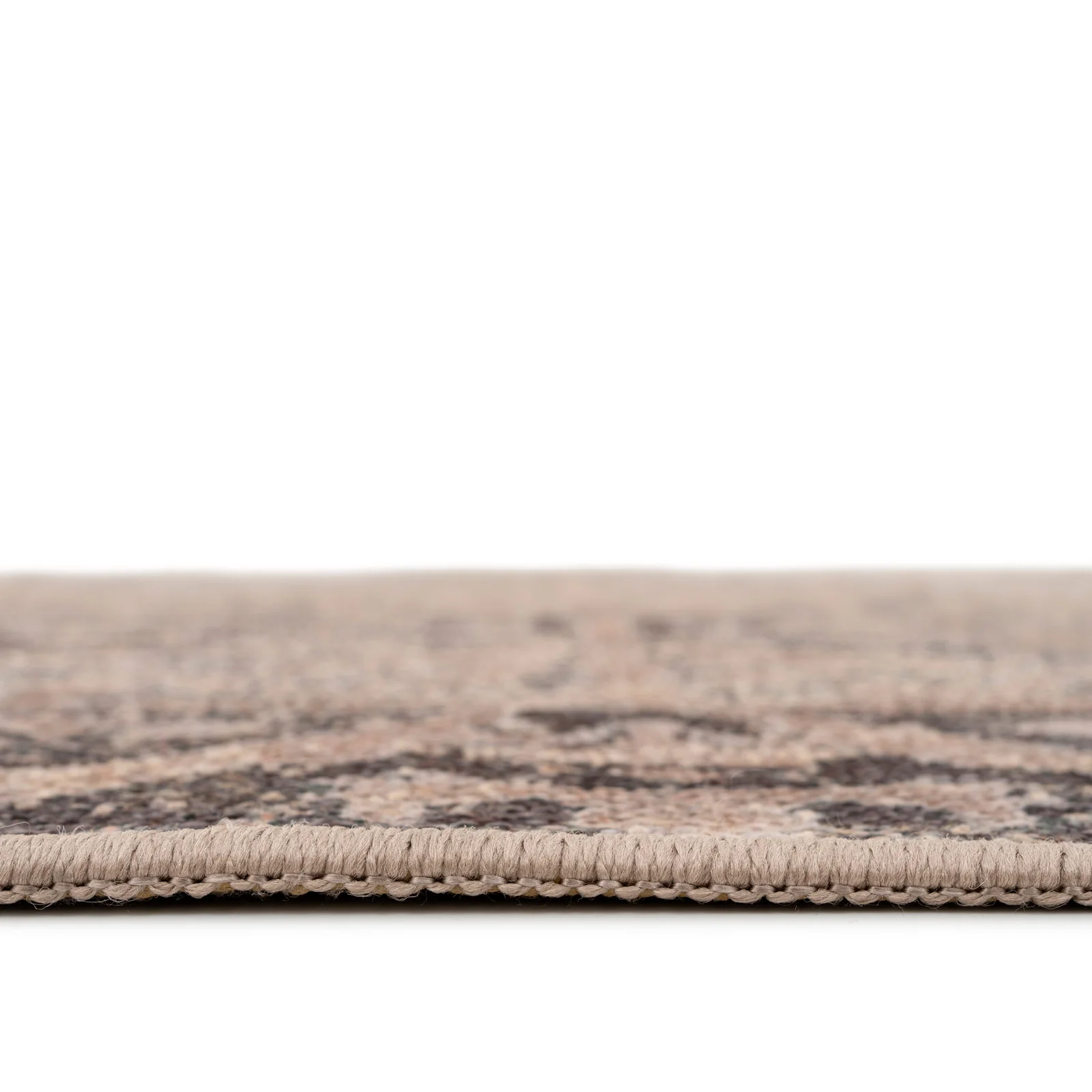 Washable Brown Ornate Jute Style Rug - Eden - Image 6