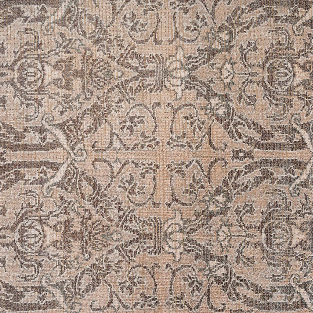 Washable Brown Ornate Jute Style Rug - Eden - Image 7
