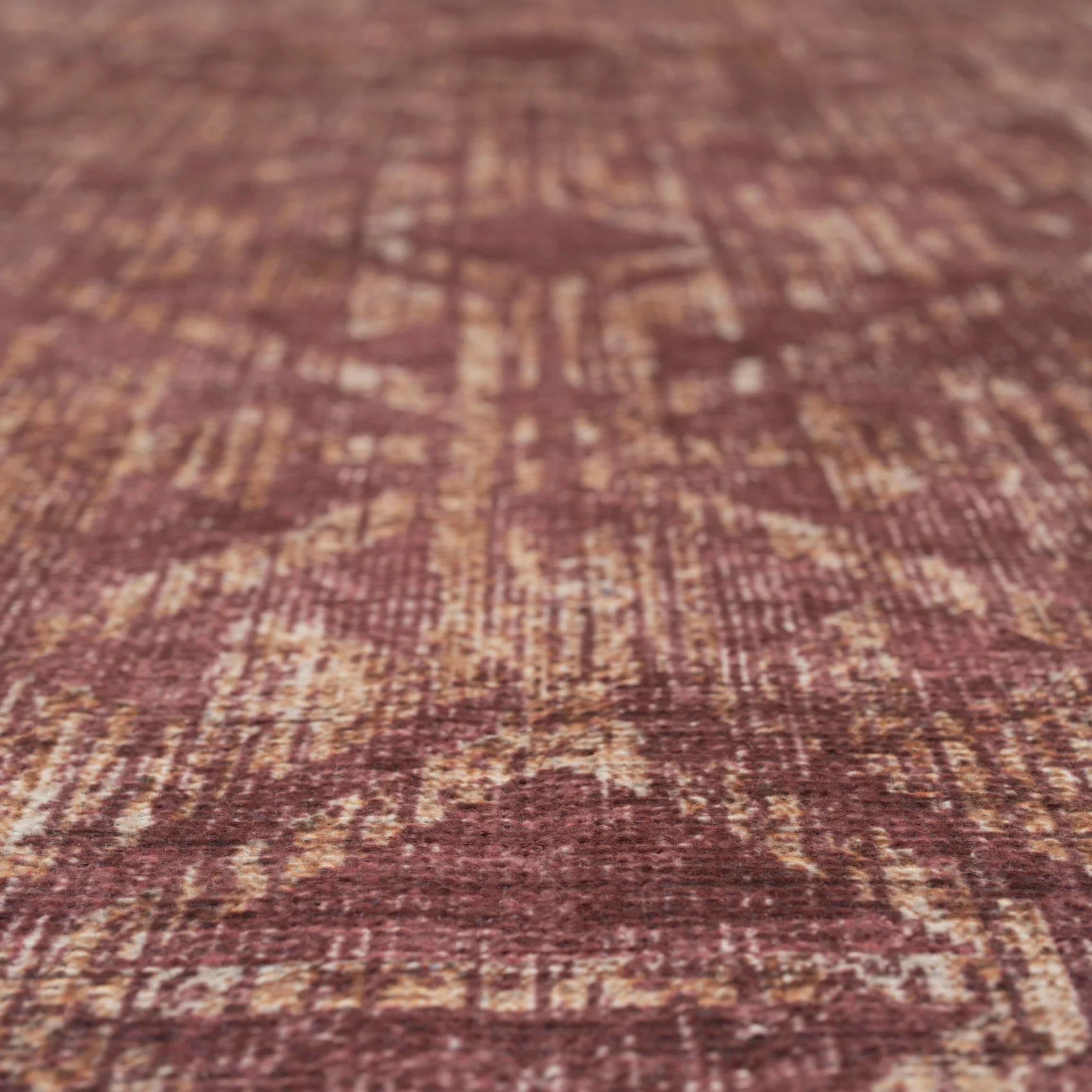 Washable Burgundy Diamond Runner - Avril - Image 3