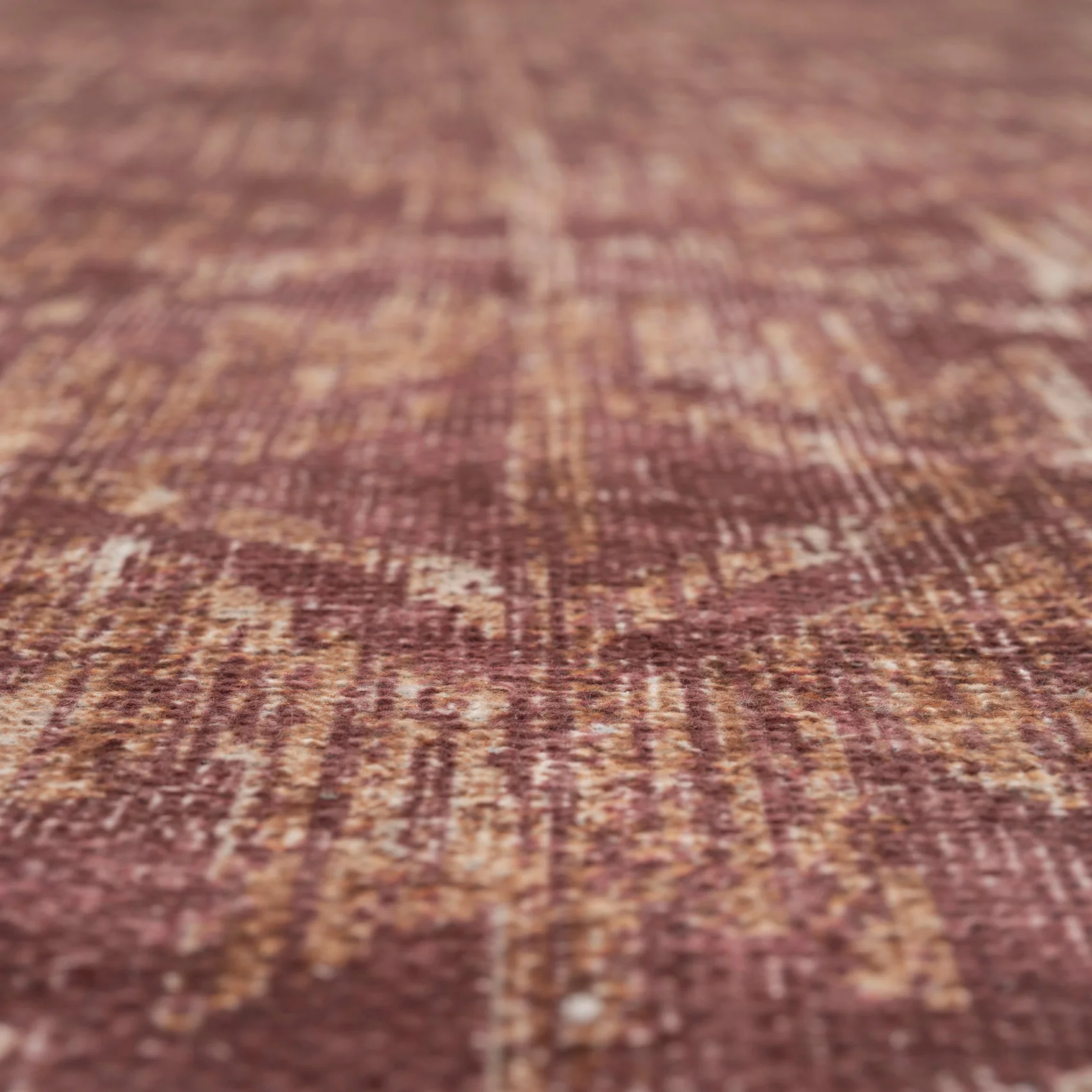 Washable Burgundy Diamond Runner - Avril - Image 4