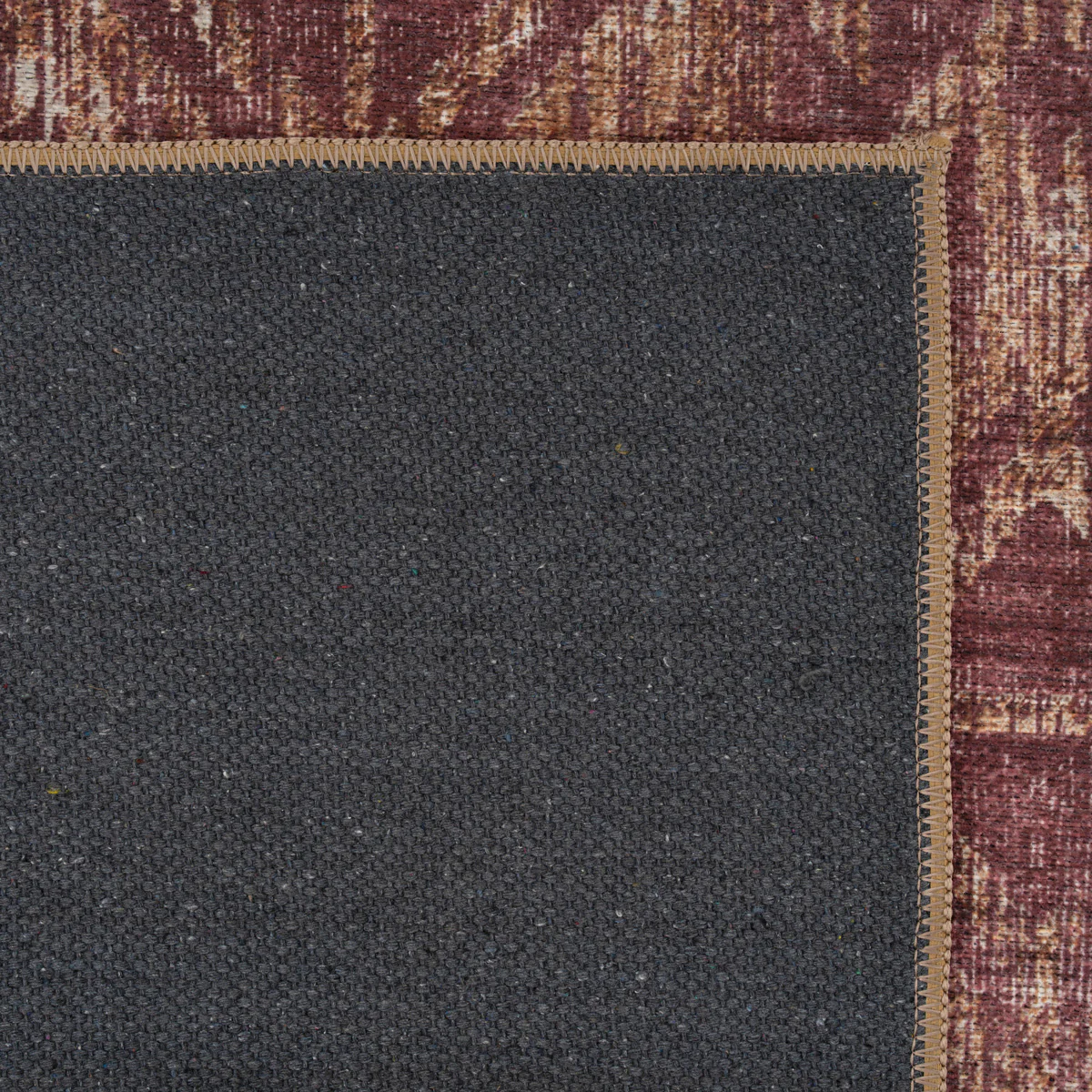 Washable Burgundy Diamond Runner - Avril - Image 5