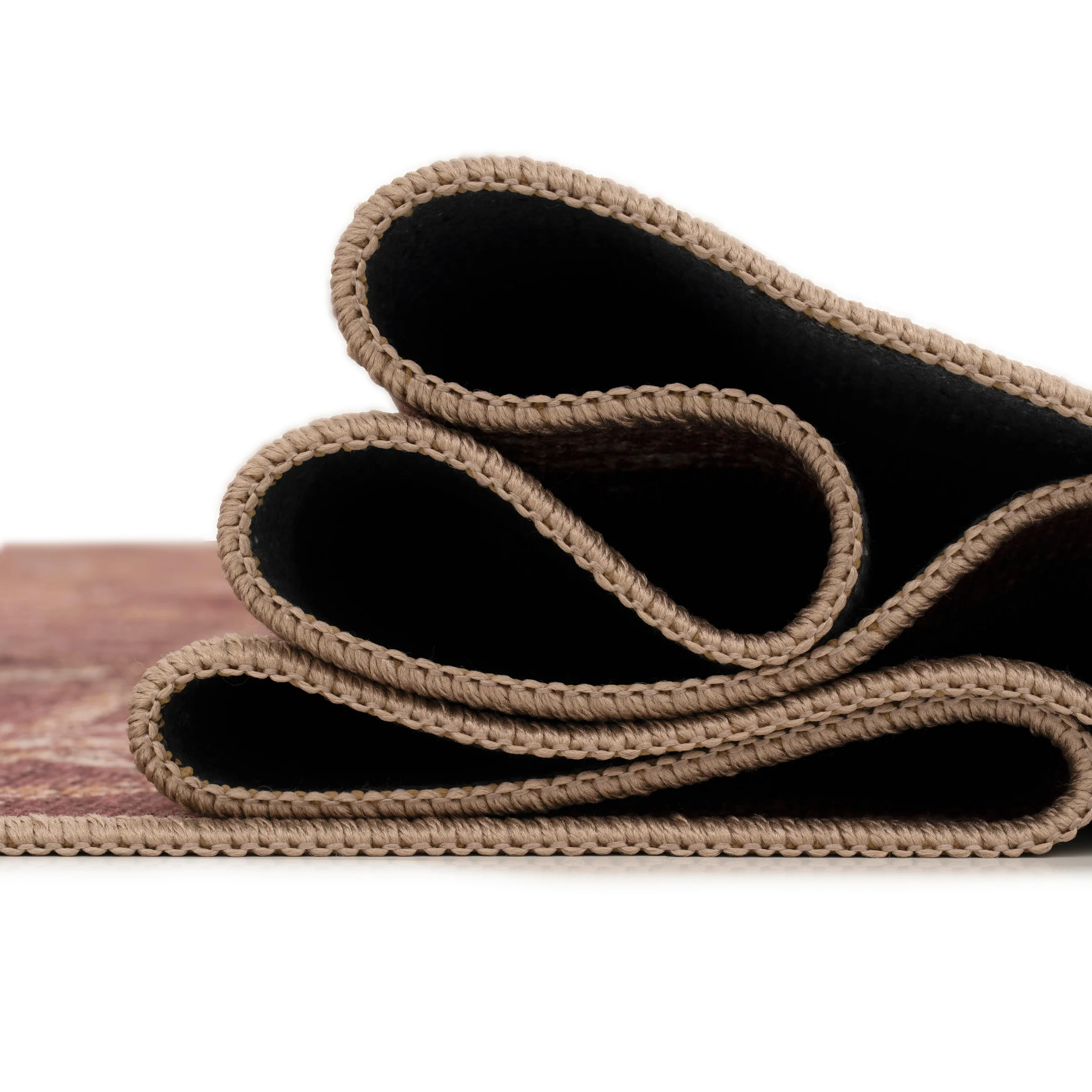 Washable Burgundy Diamond Runner - Avril - Image 6