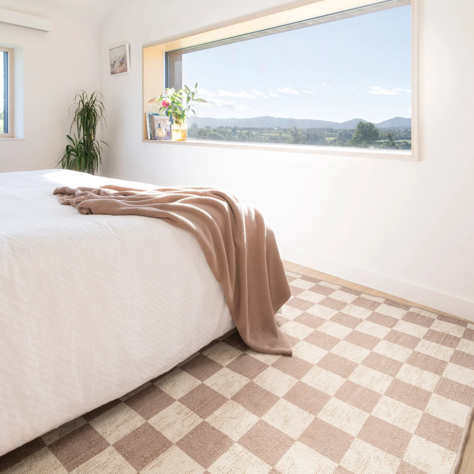 Washable Checkerboard Jute Style Rug - Noa - Image 3