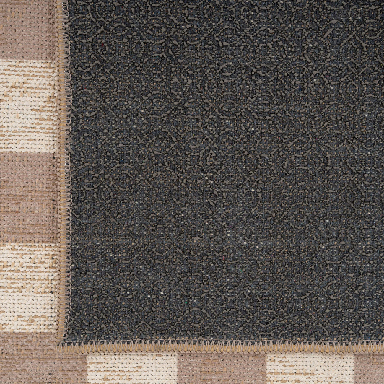 Washable Checkerboard Jute Style Rug - Noa - Image 9