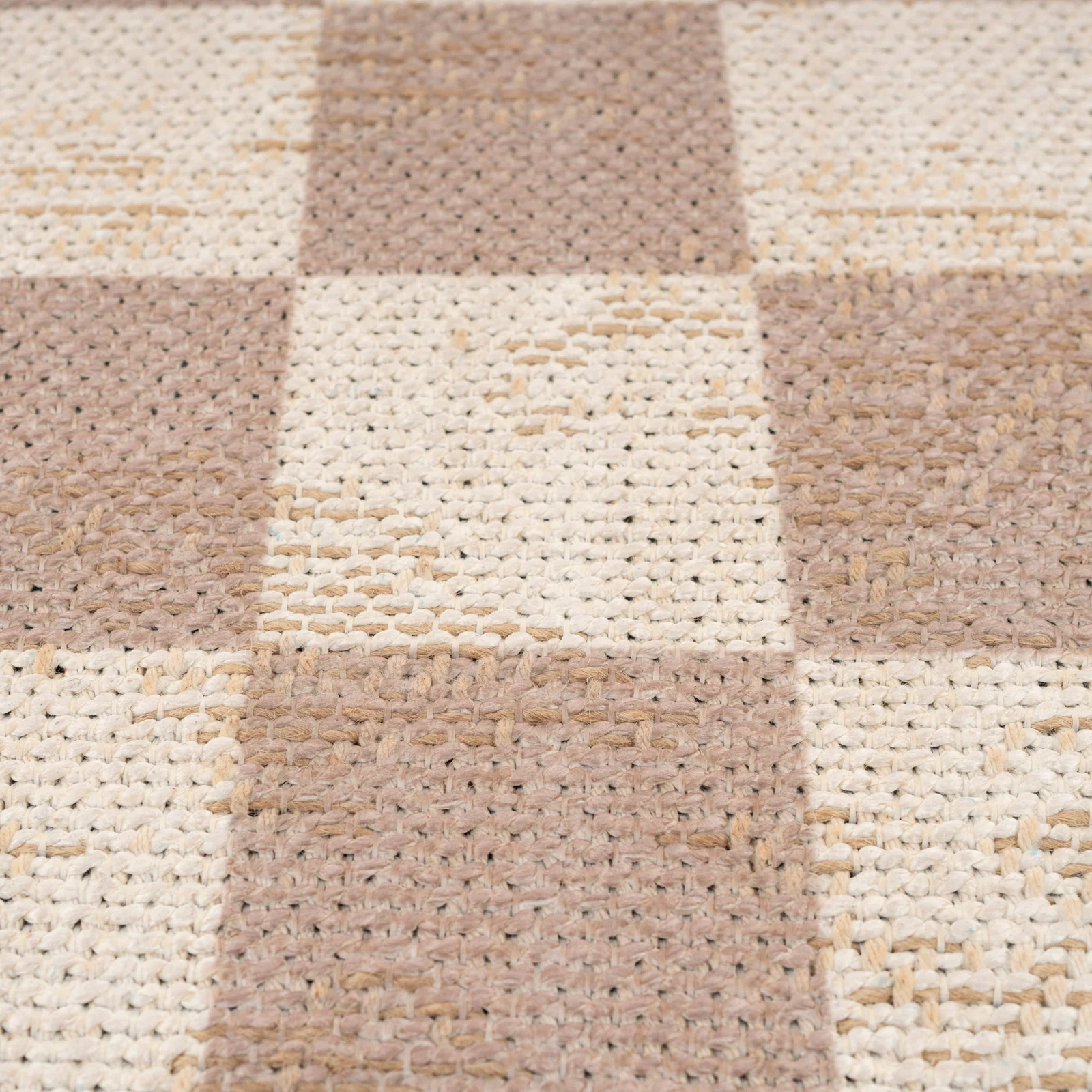 Washable Checkerboard Jute Style Runner - Noa - Image 4