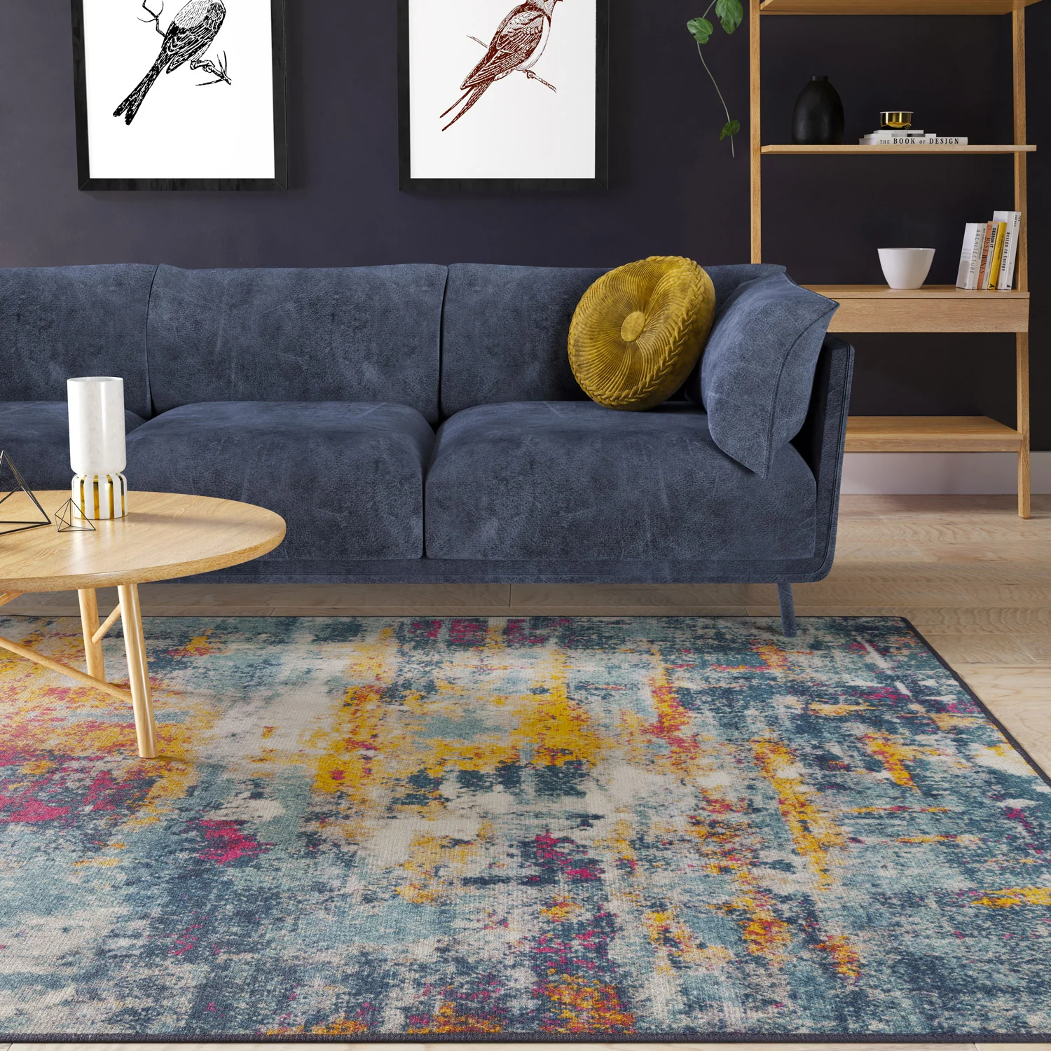 Washable Colourful Abstract Rug - Nova - Image 4