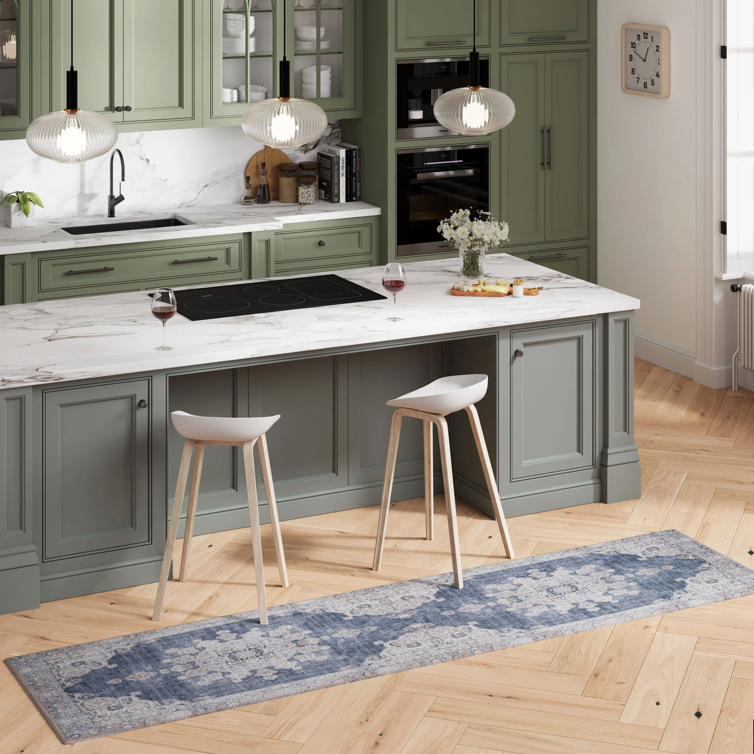 Flatwoven Washable Denim Blue Runner - Ballina - Image 3