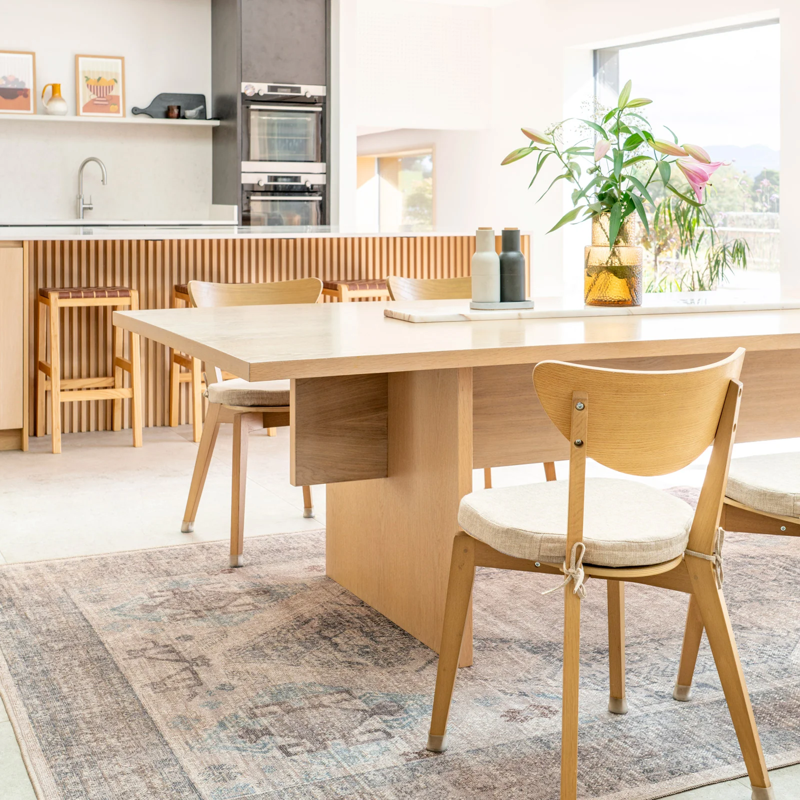 Washable Greige Blue Jute Style Rug - Ruah - Image 3