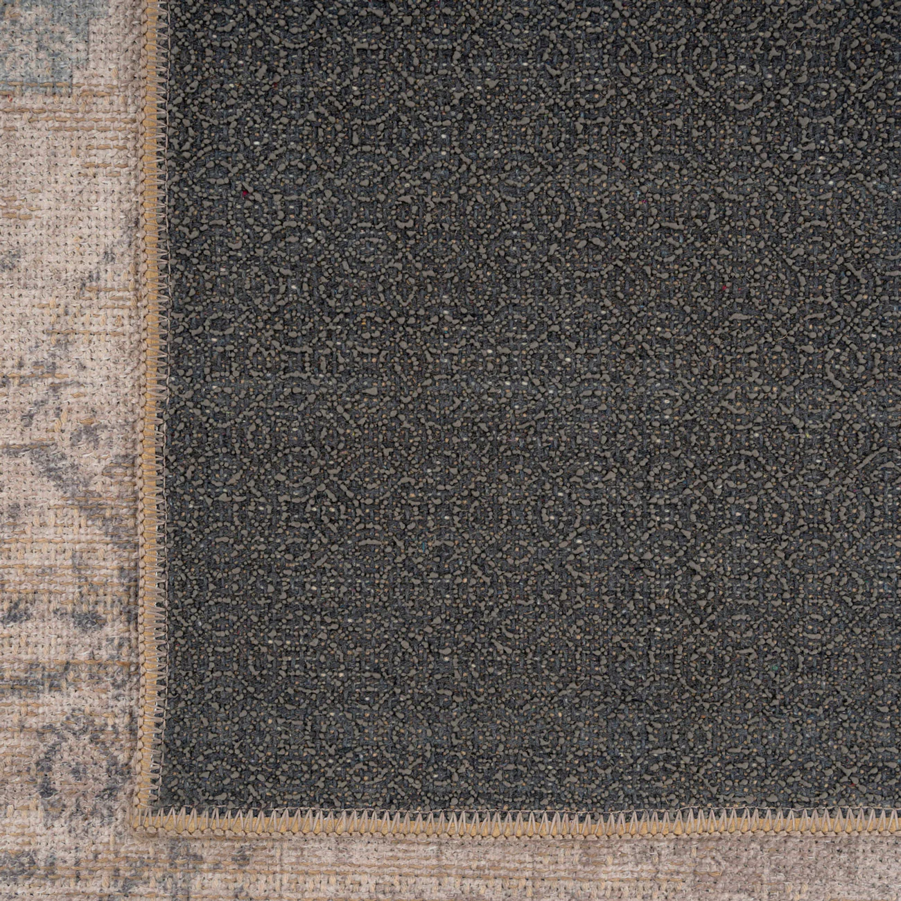 Washable Greige Blue Jute Style Rug - Ruah - Image 9