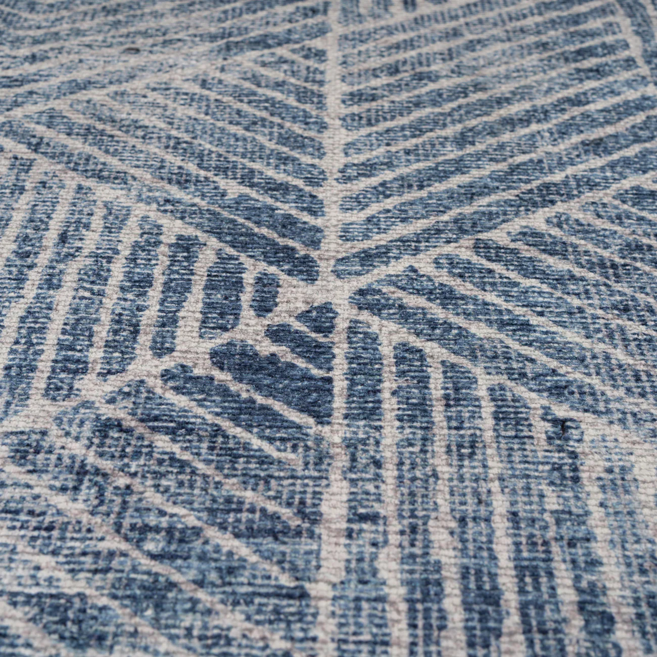 Washable Blue Geometric Runner - Plato - Image 9