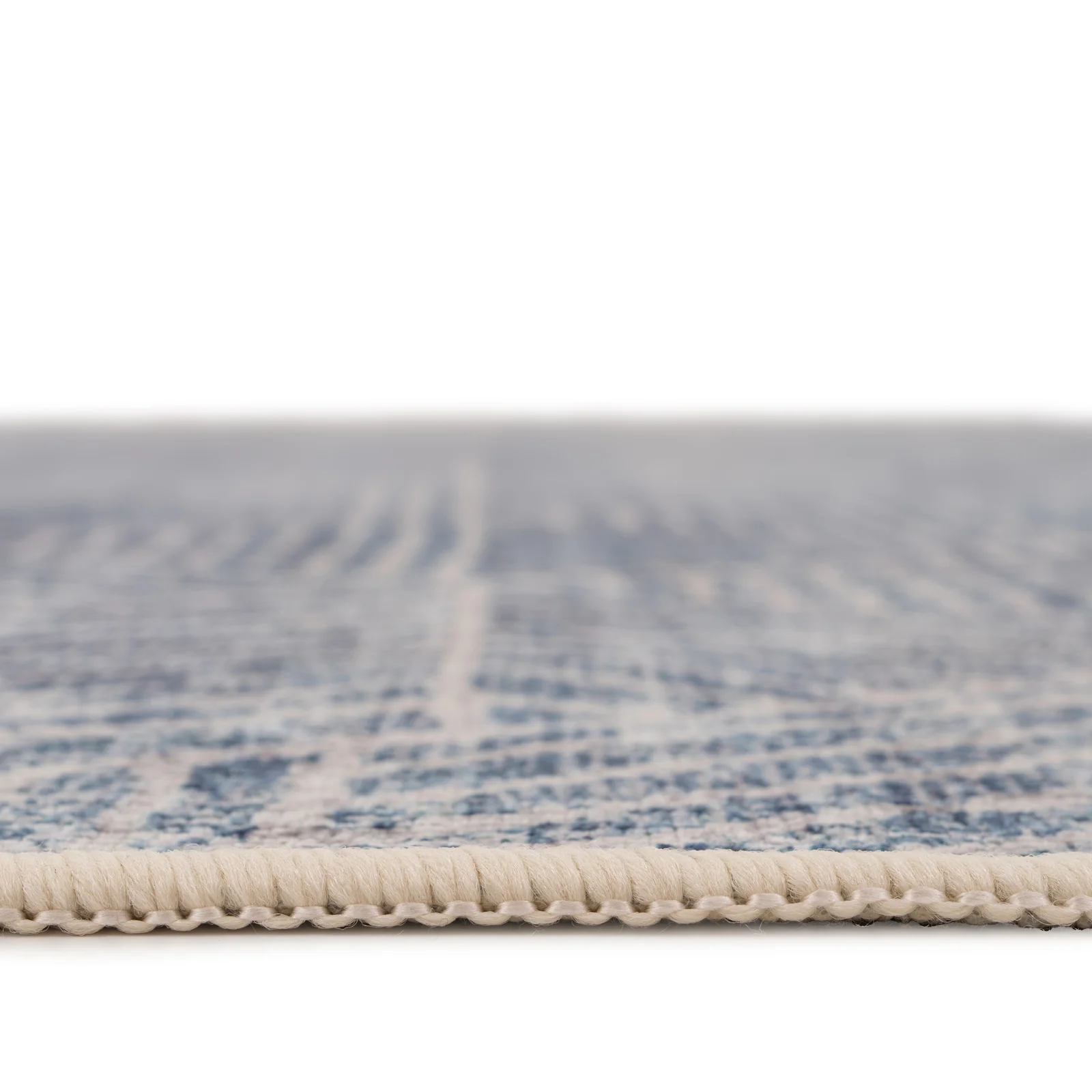 Washable Blue Geometric Runner - Plato - Image 10