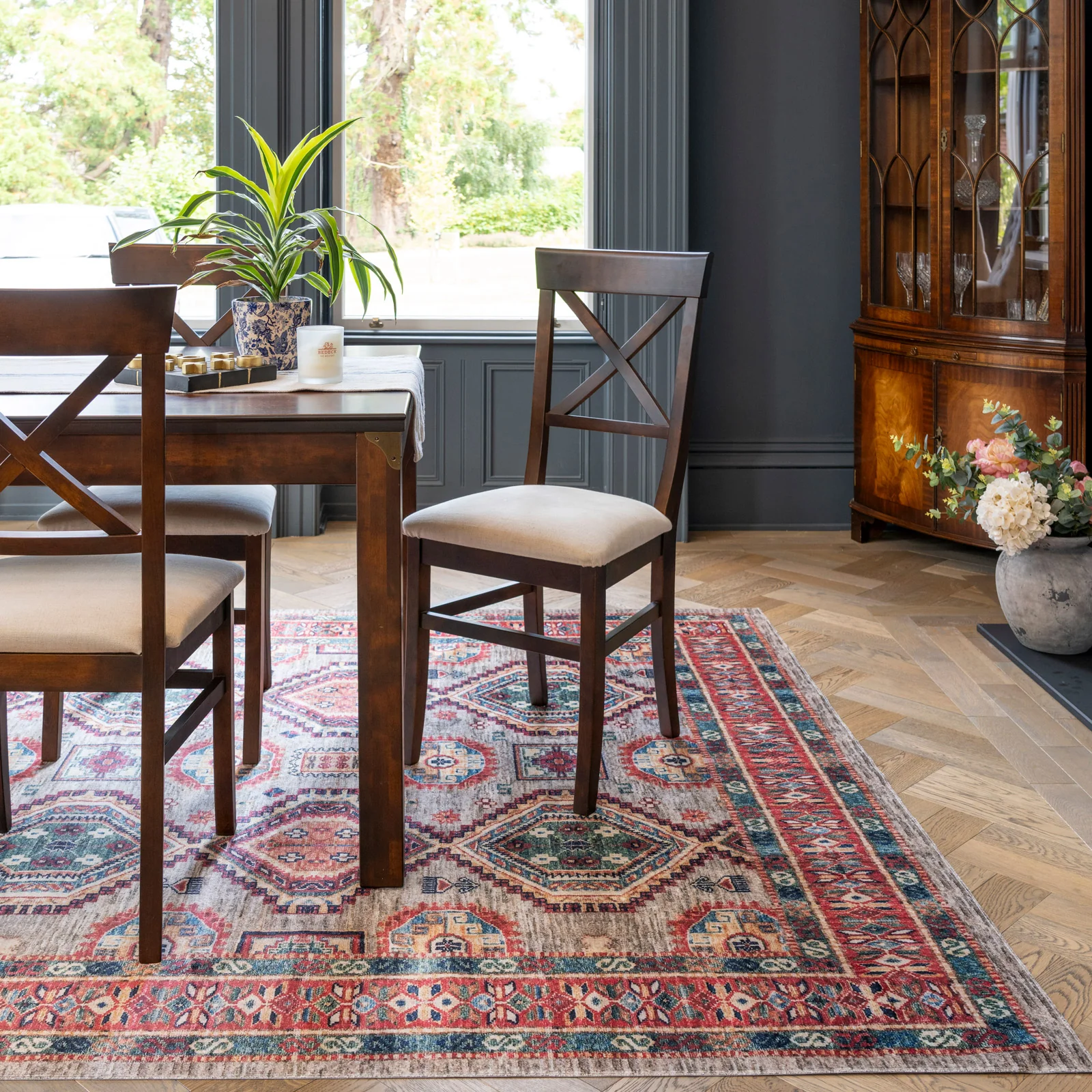 Washable Multicolour Persian Style Rug - Rani - Image 3