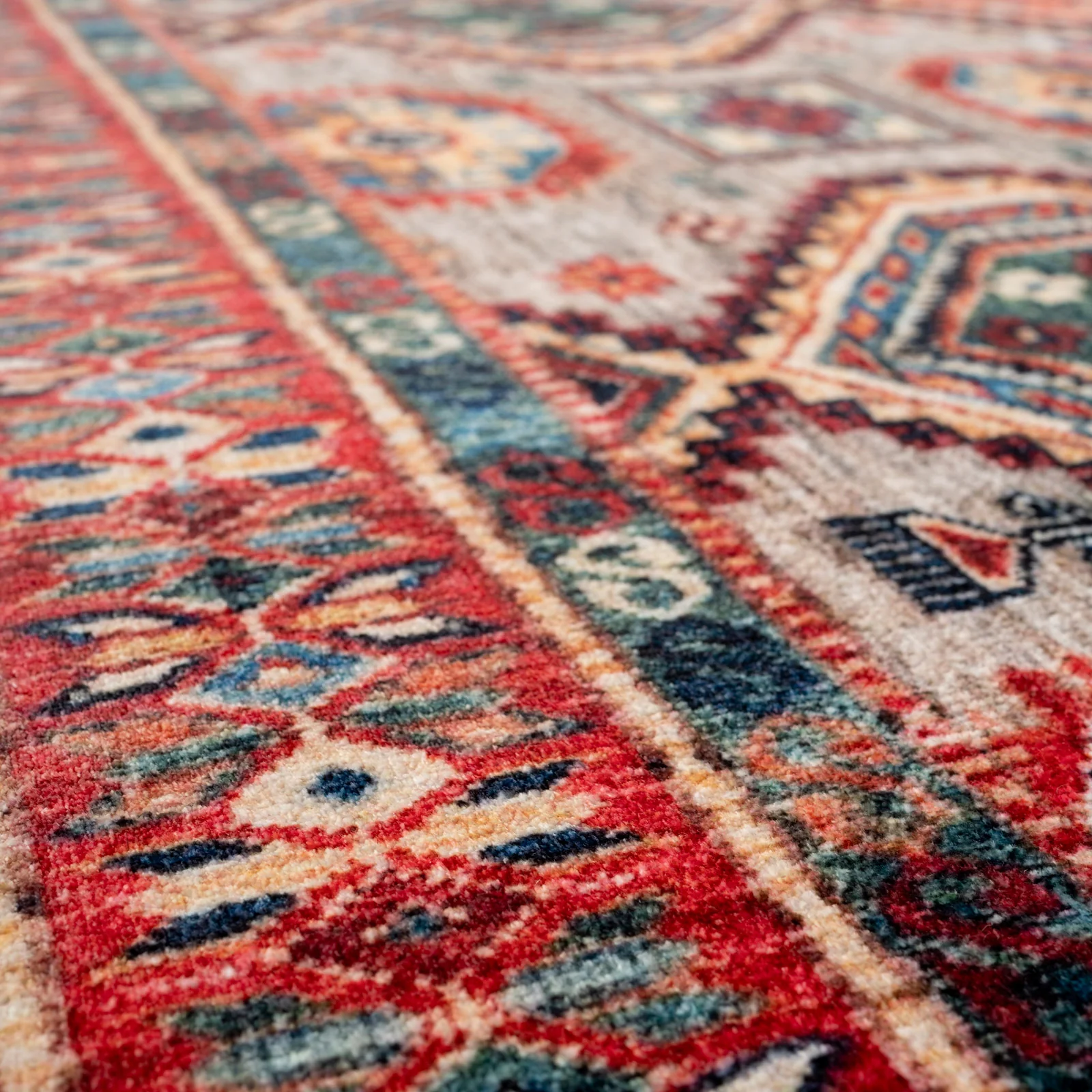 Washable Multicolour Persian Style Mat - Rani - Image 3