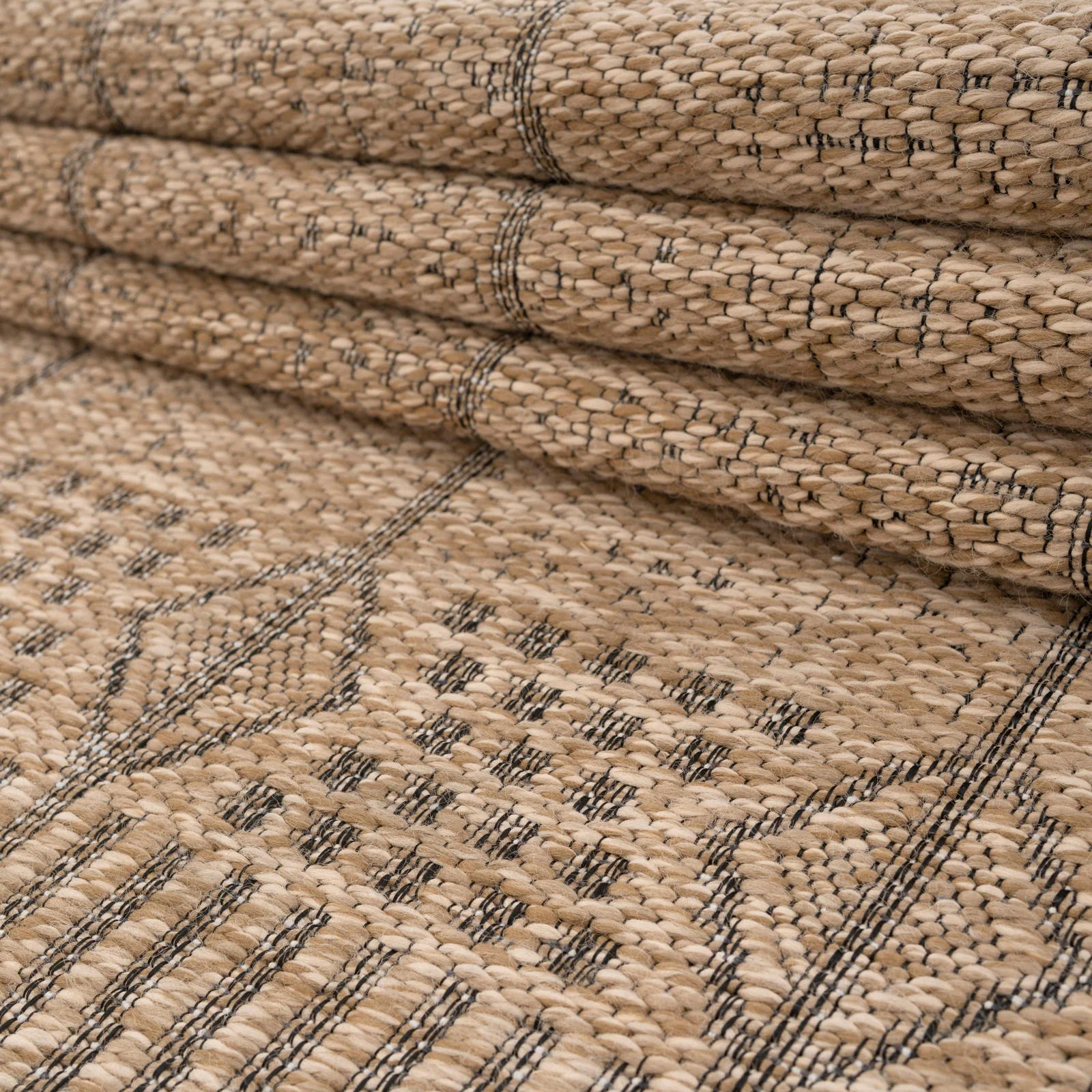 Washable Natural Brown Jute Style Rug - Kai - Image 10