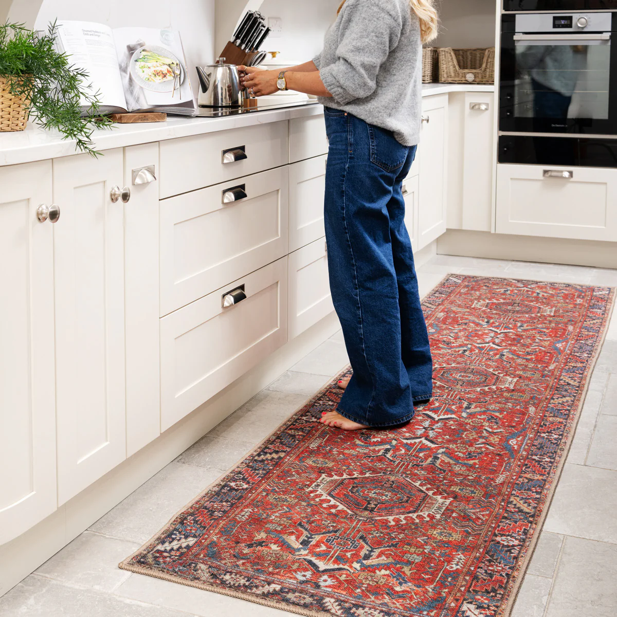 Washable Red Kazak Style Rug - Rudd - Image 14