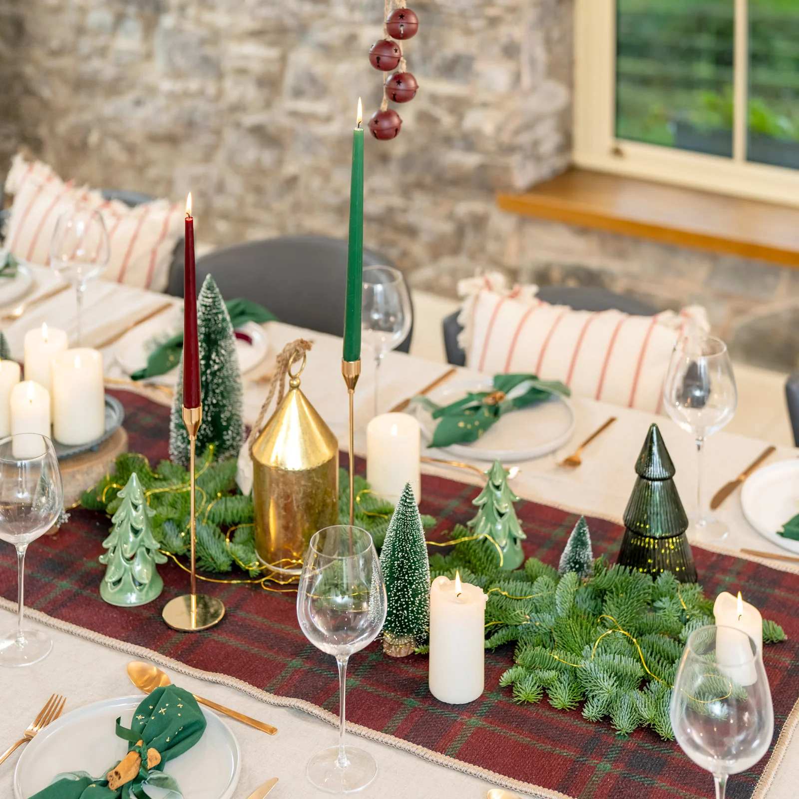 Washable Red Tartan Heritage Rug - Finn - Image 3