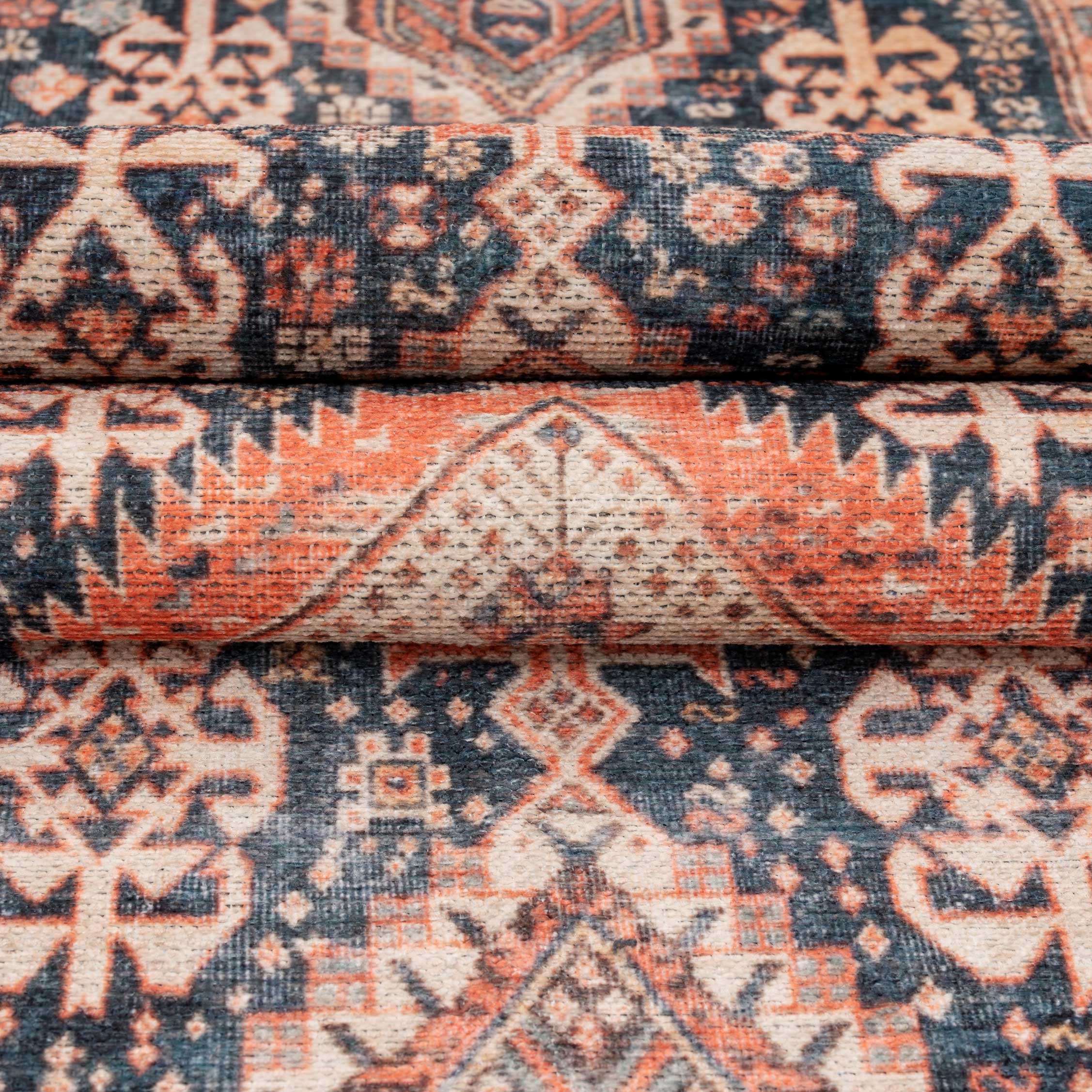 Flatwoven Washable Terracotta Boho Runner - Perla - Image 7