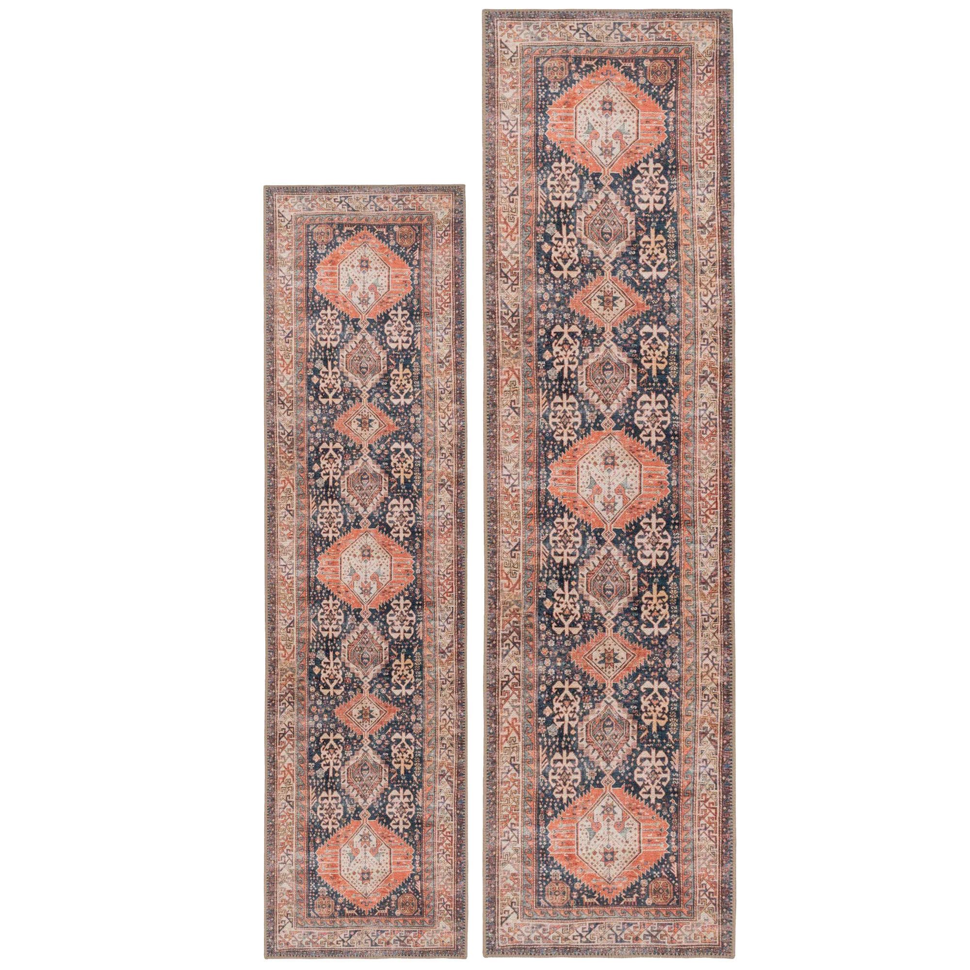 Flatwoven Washable Terracotta Distressed Boho Rug - Perla - Image 13